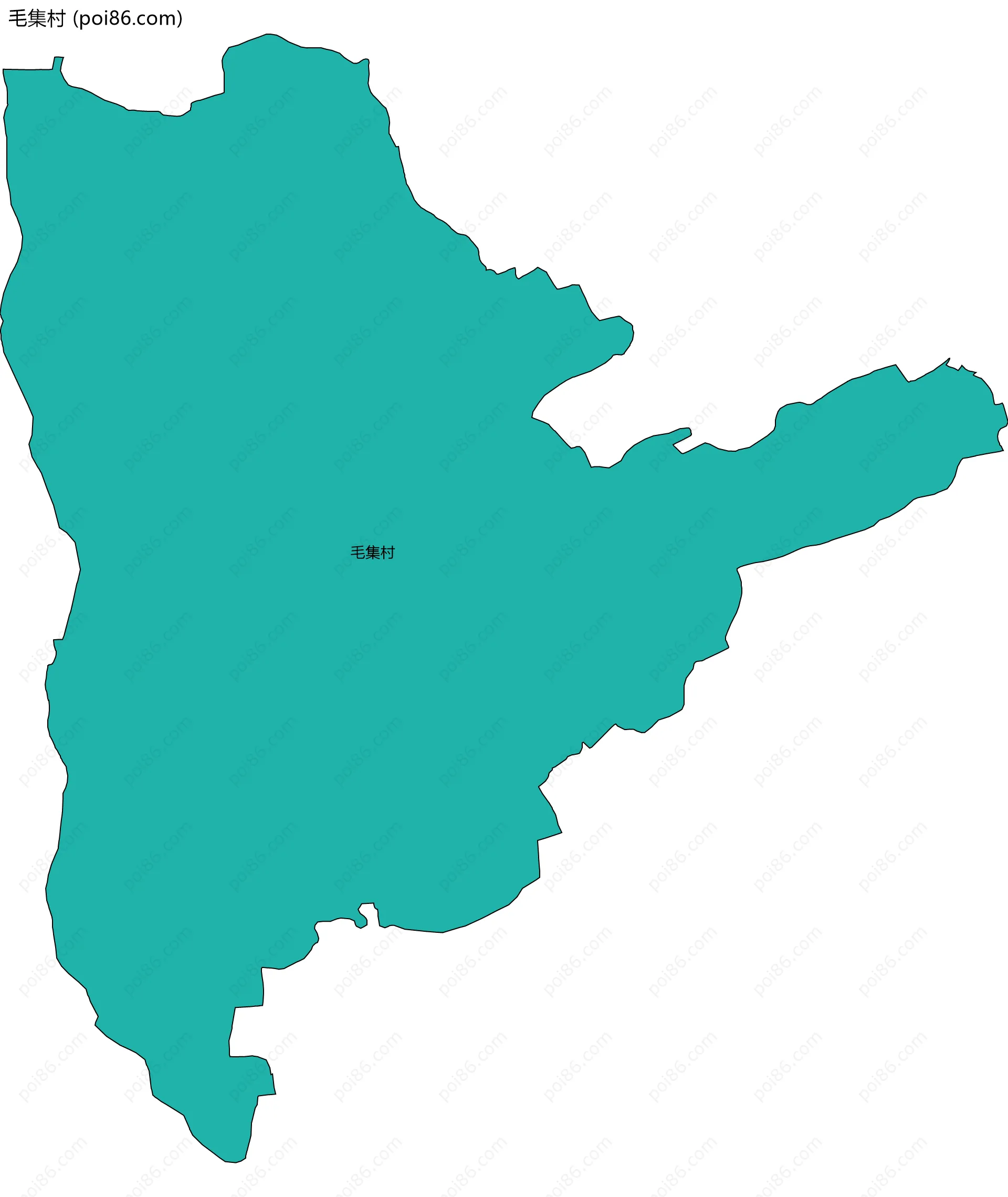 毛集村边界地图