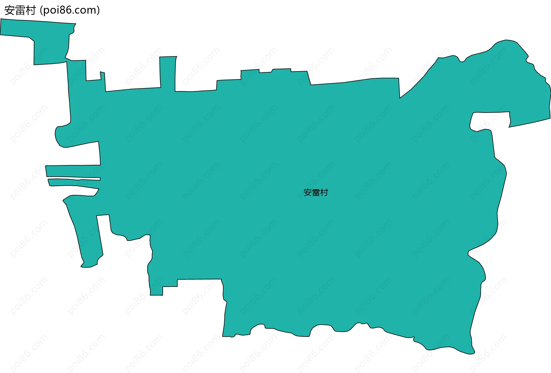 安雷村边界地图