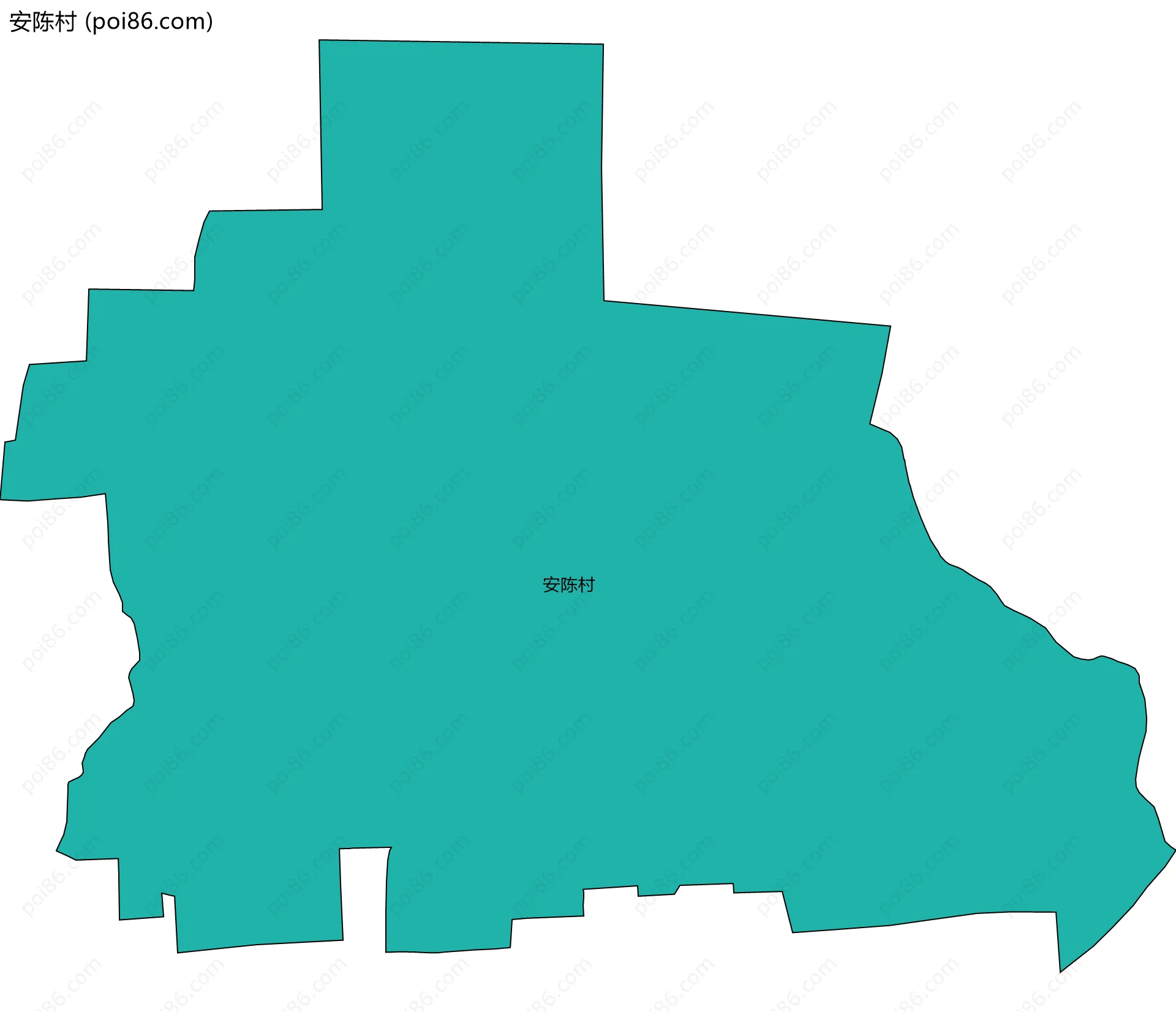 安陈村边界地图