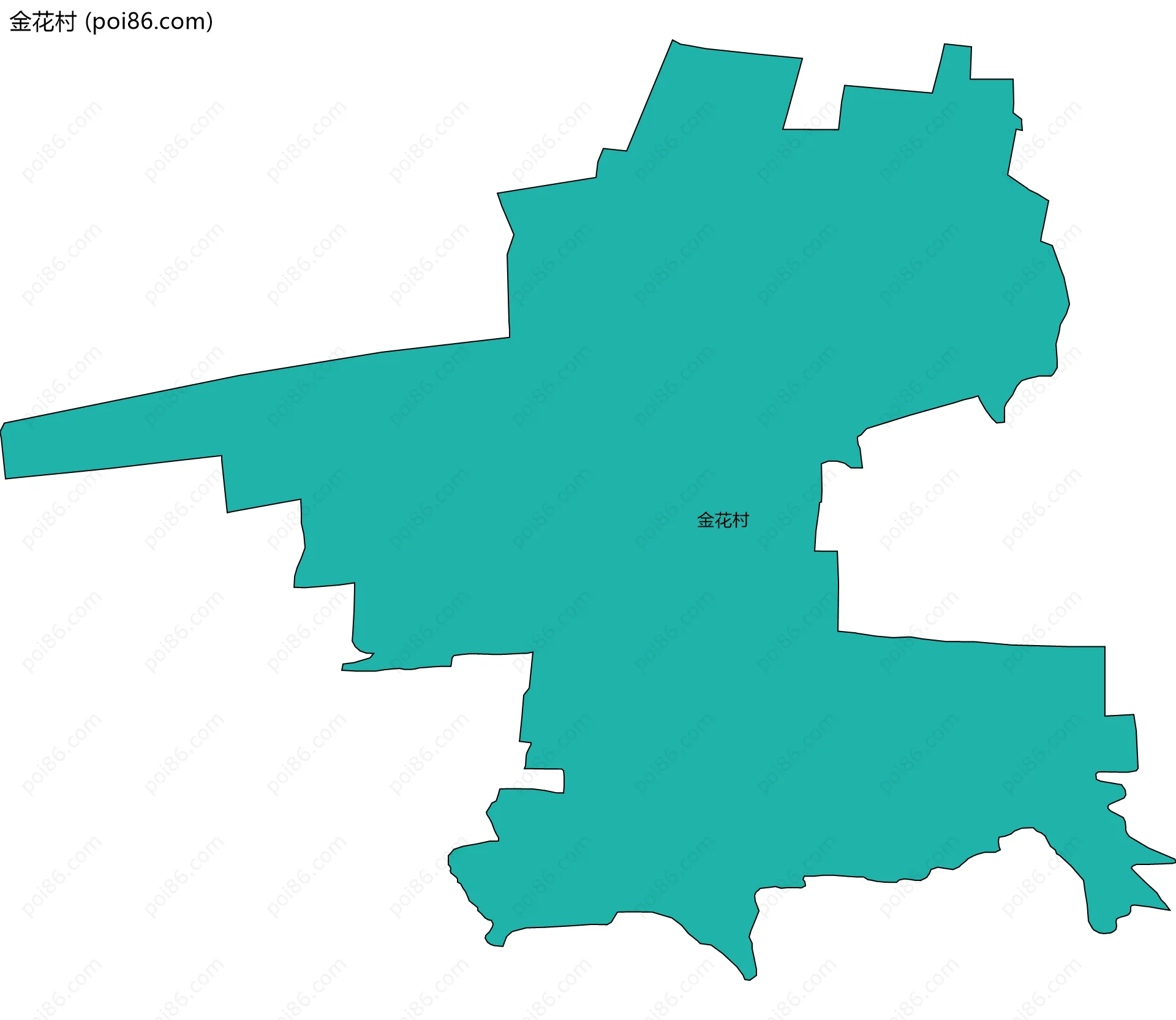 金花村边界地图