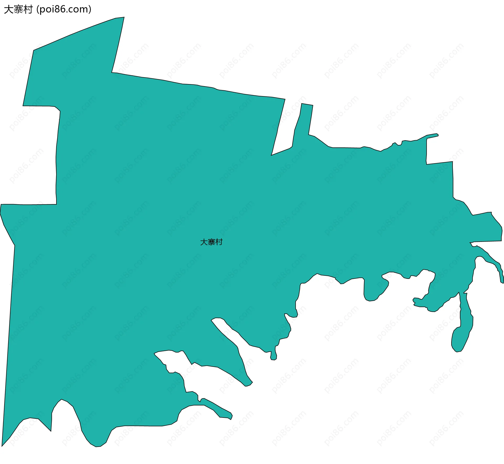 大寨村边界地图
