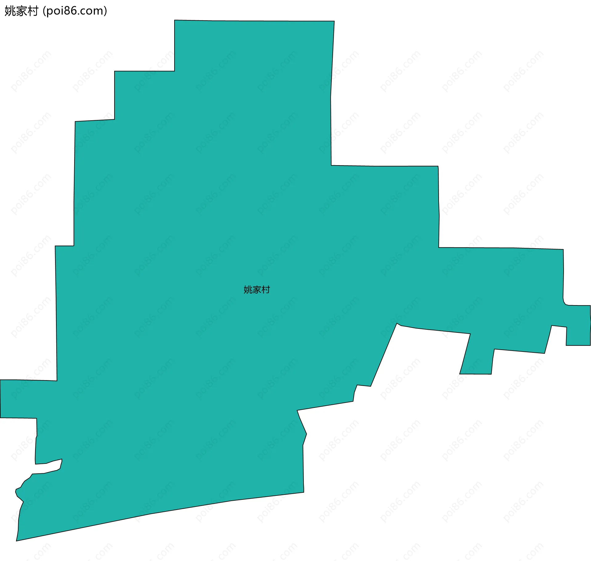 姚家村边界地图
