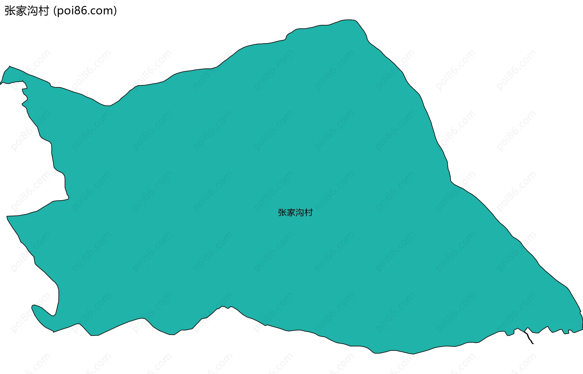 张家沟村边界地图