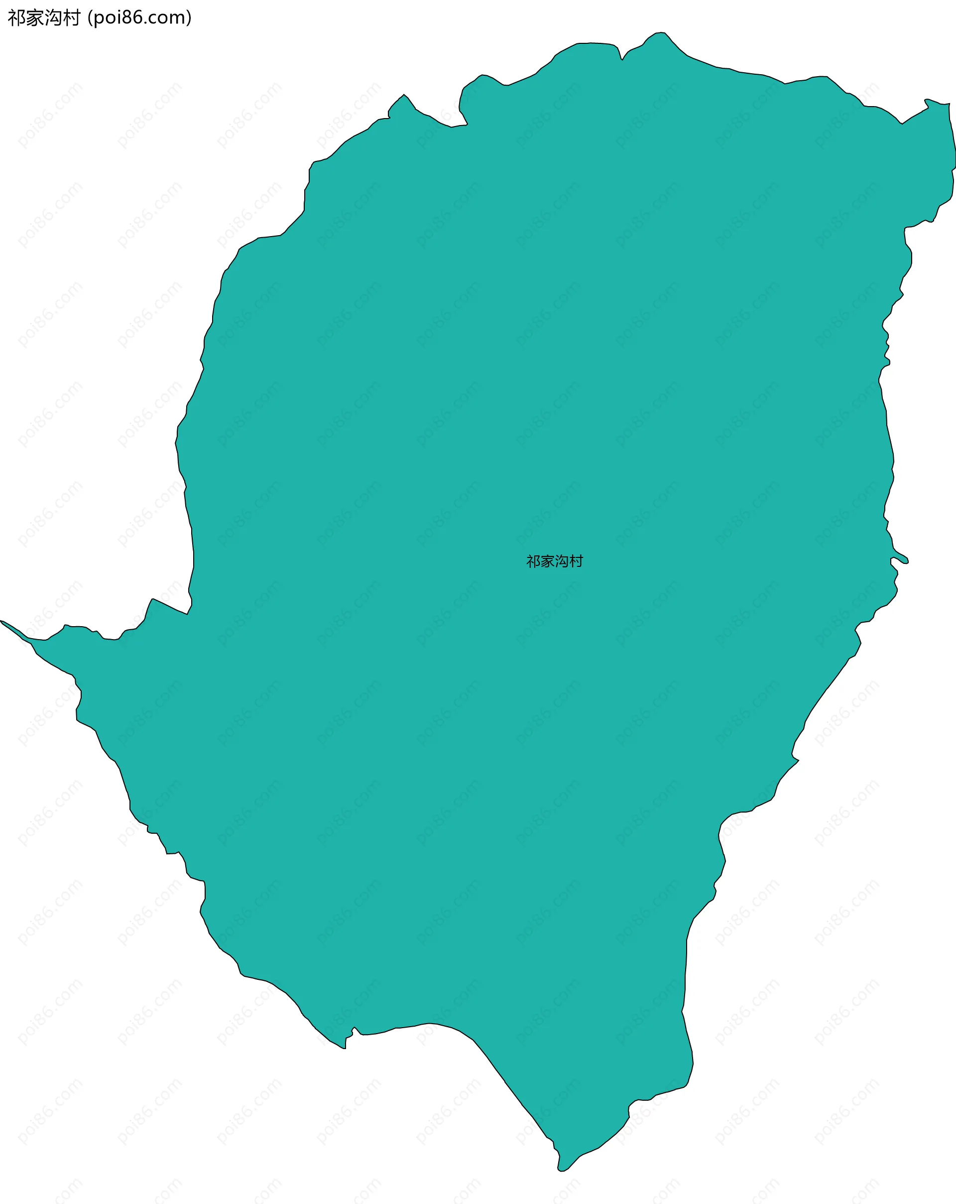 祁家沟村边界地图