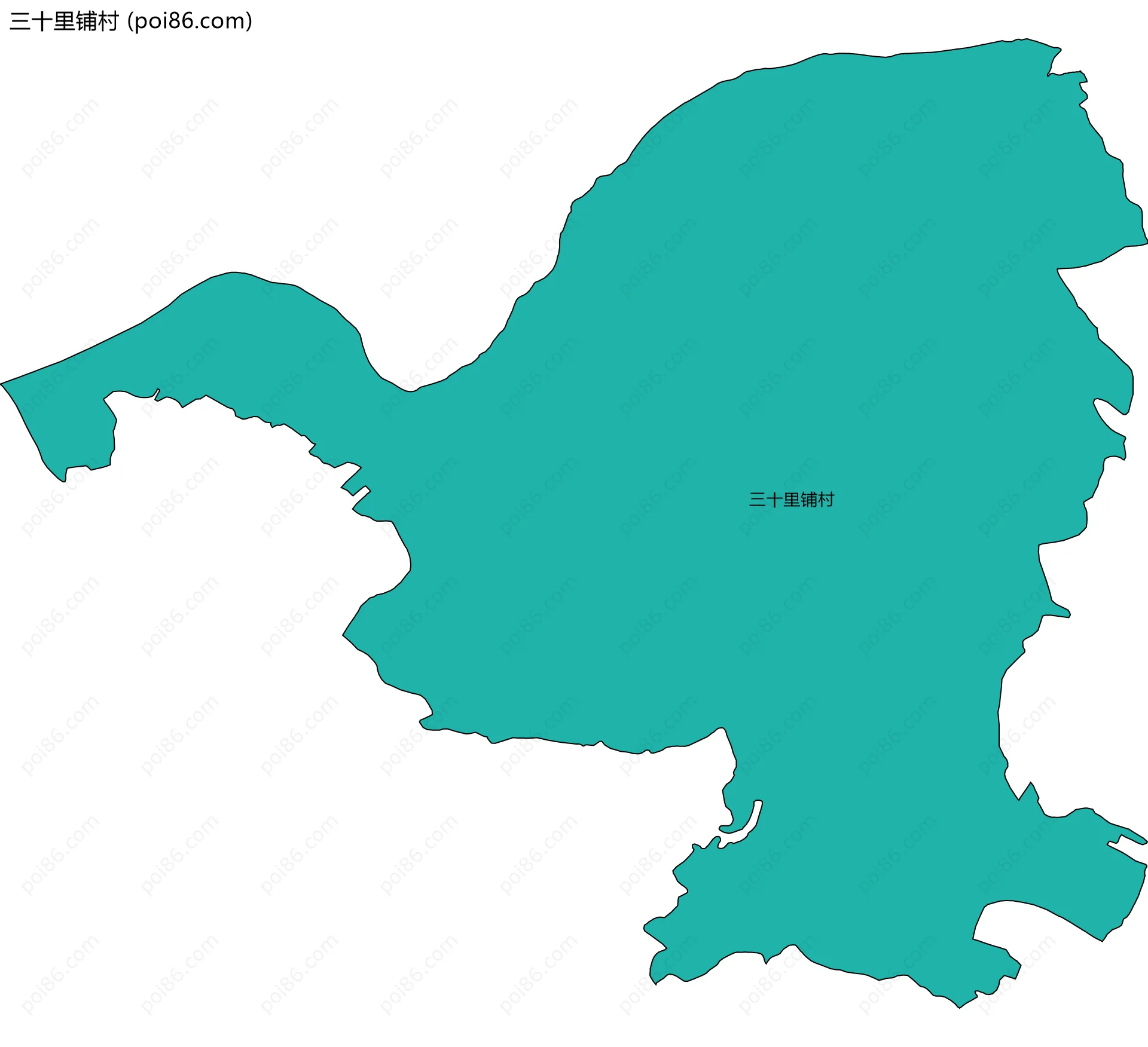 三十里铺村边界地图