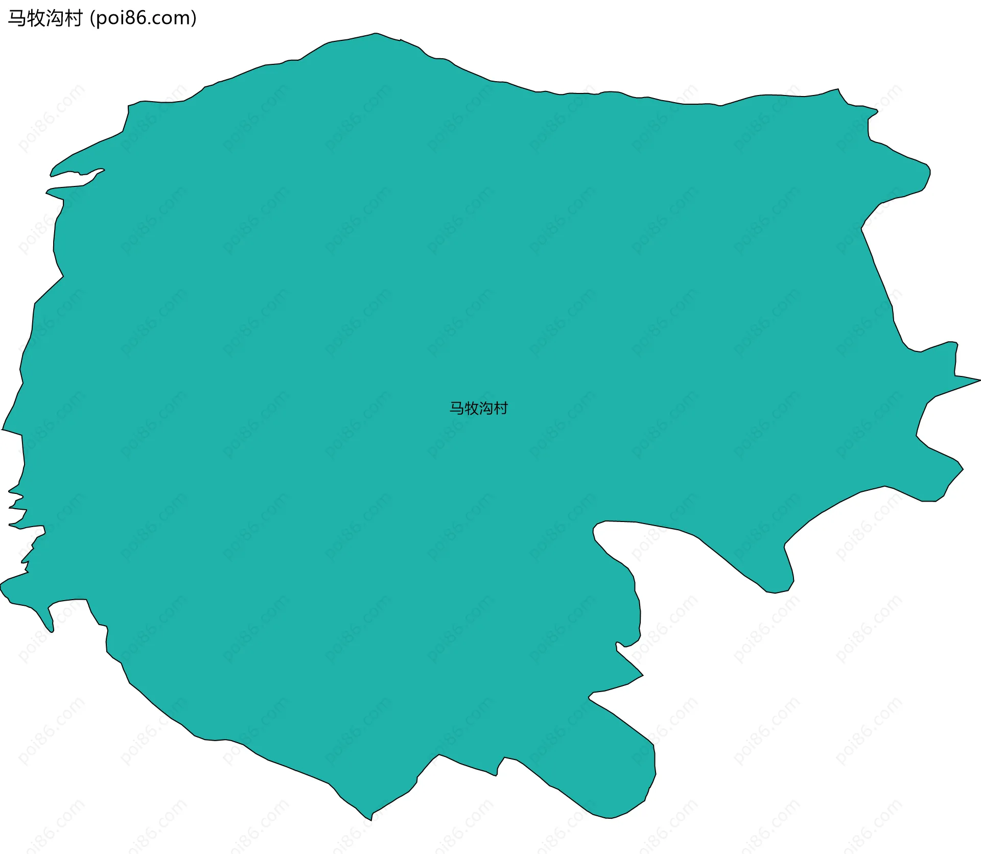 马牧沟村边界地图