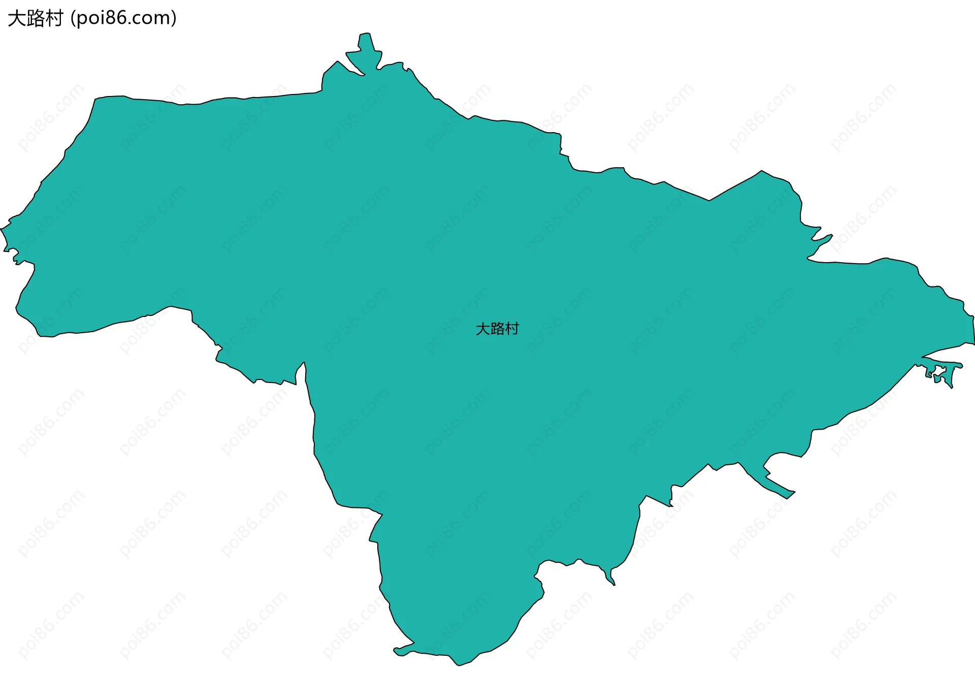 大路村边界地图