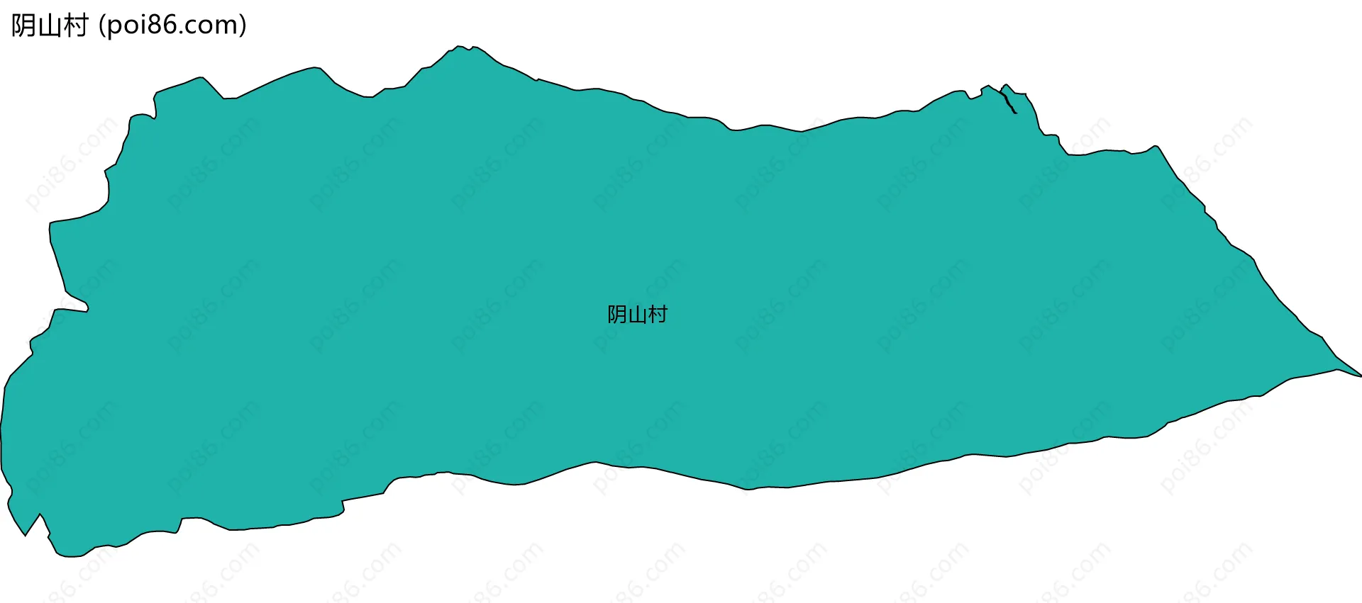 阴山村边界地图