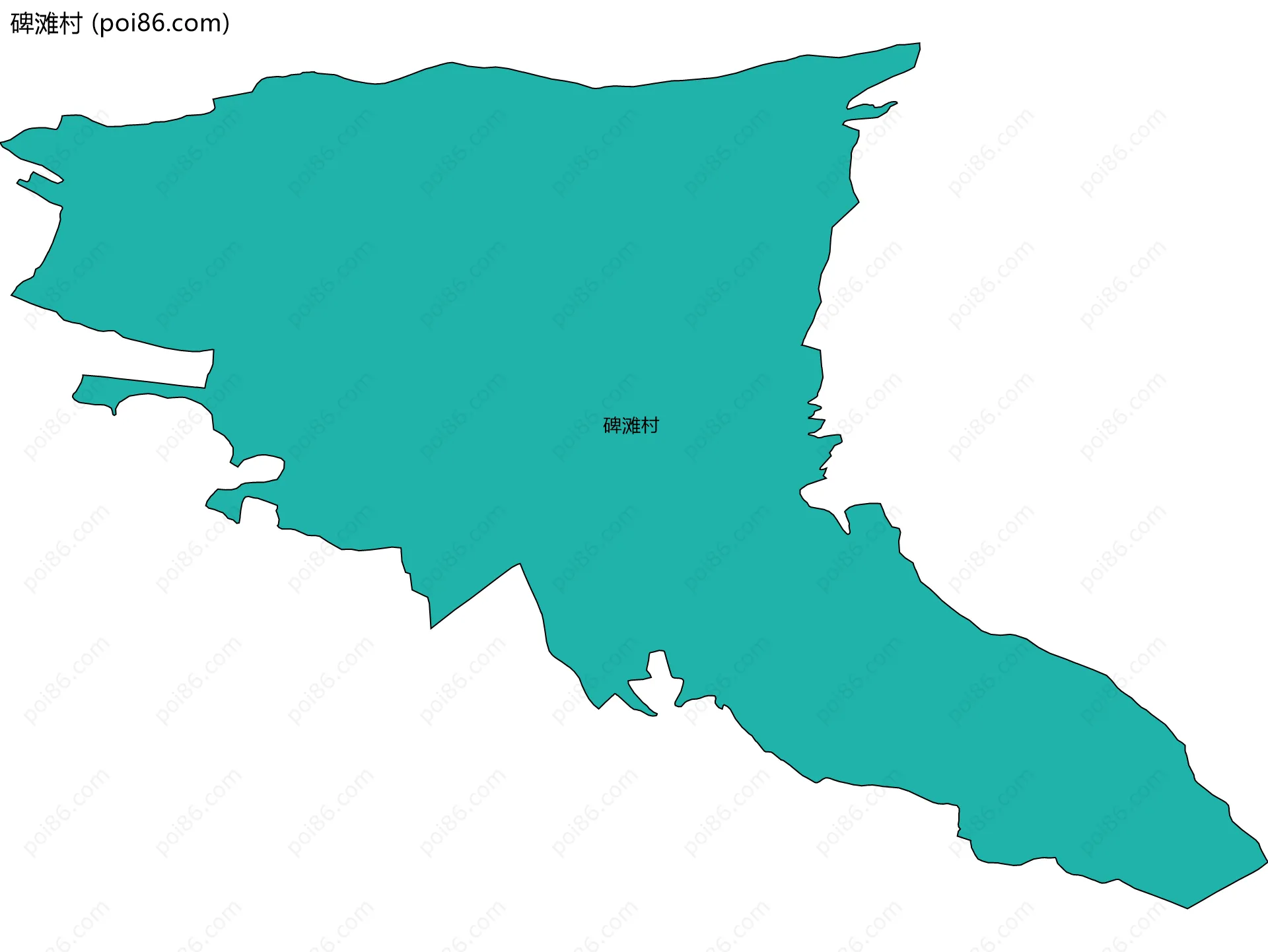 碑滩村边界地图