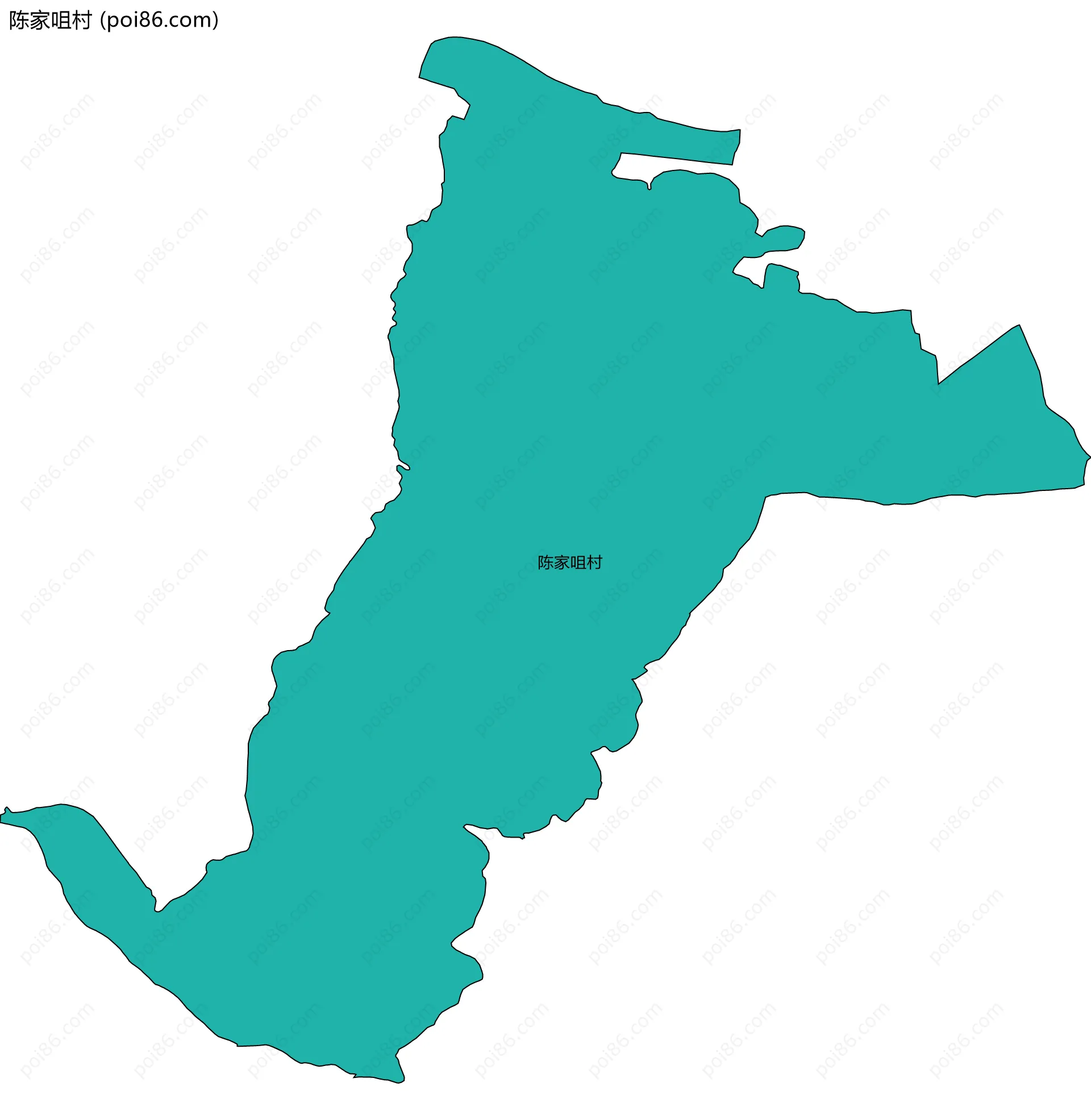 陈家咀村边界地图