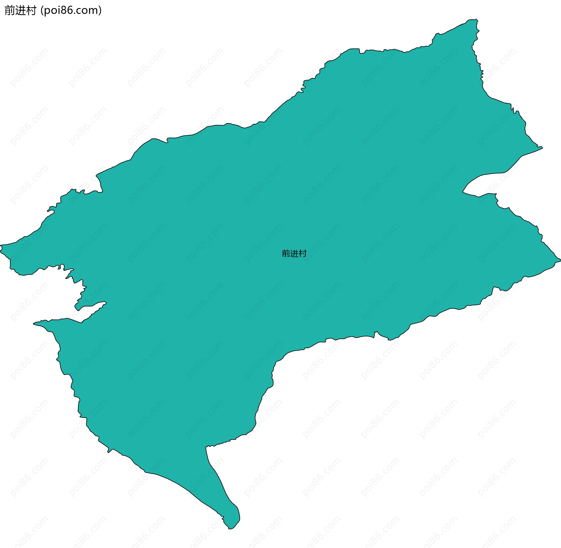 前进村边界地图