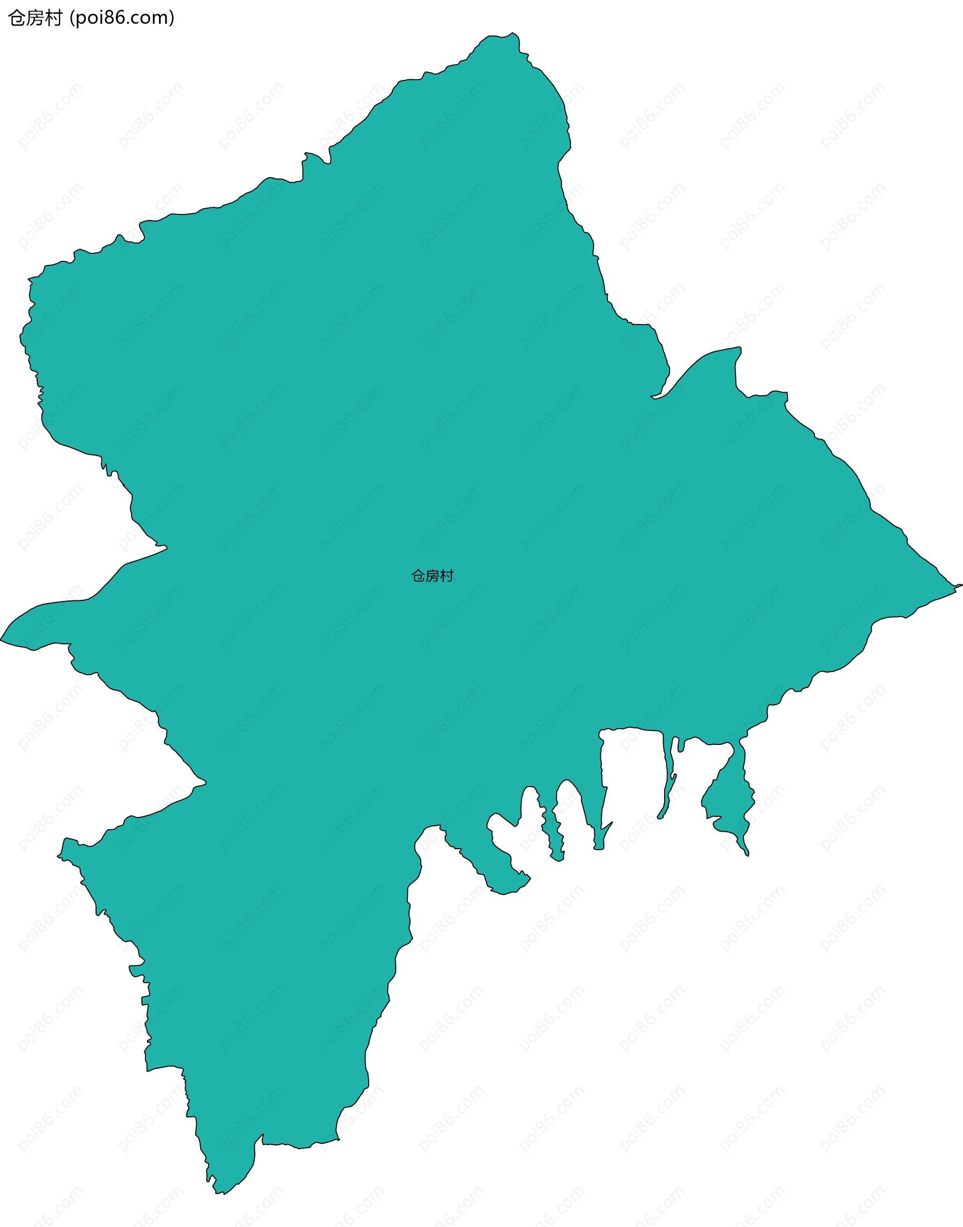 仓房村边界地图