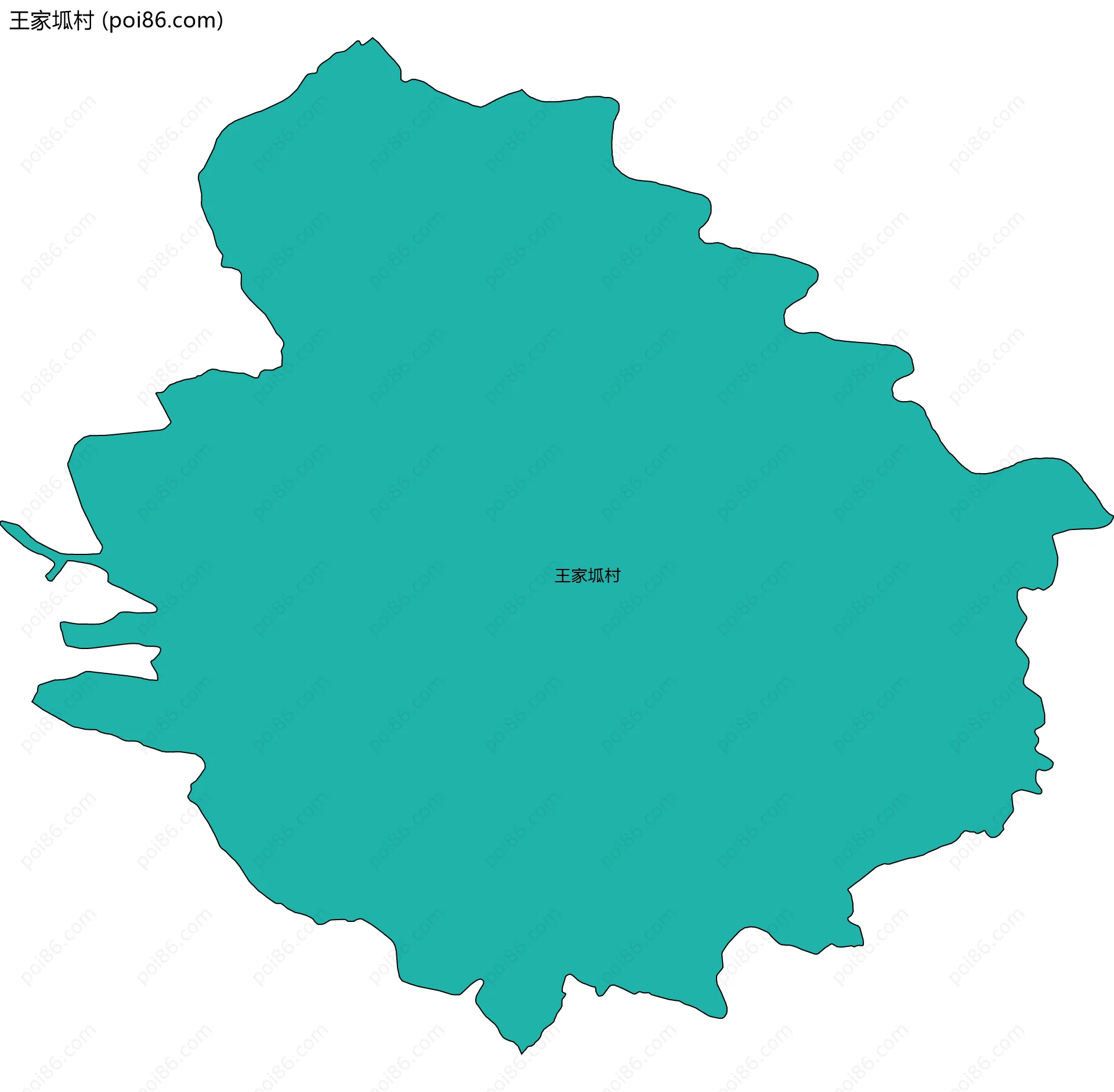 王家坬村边界地图