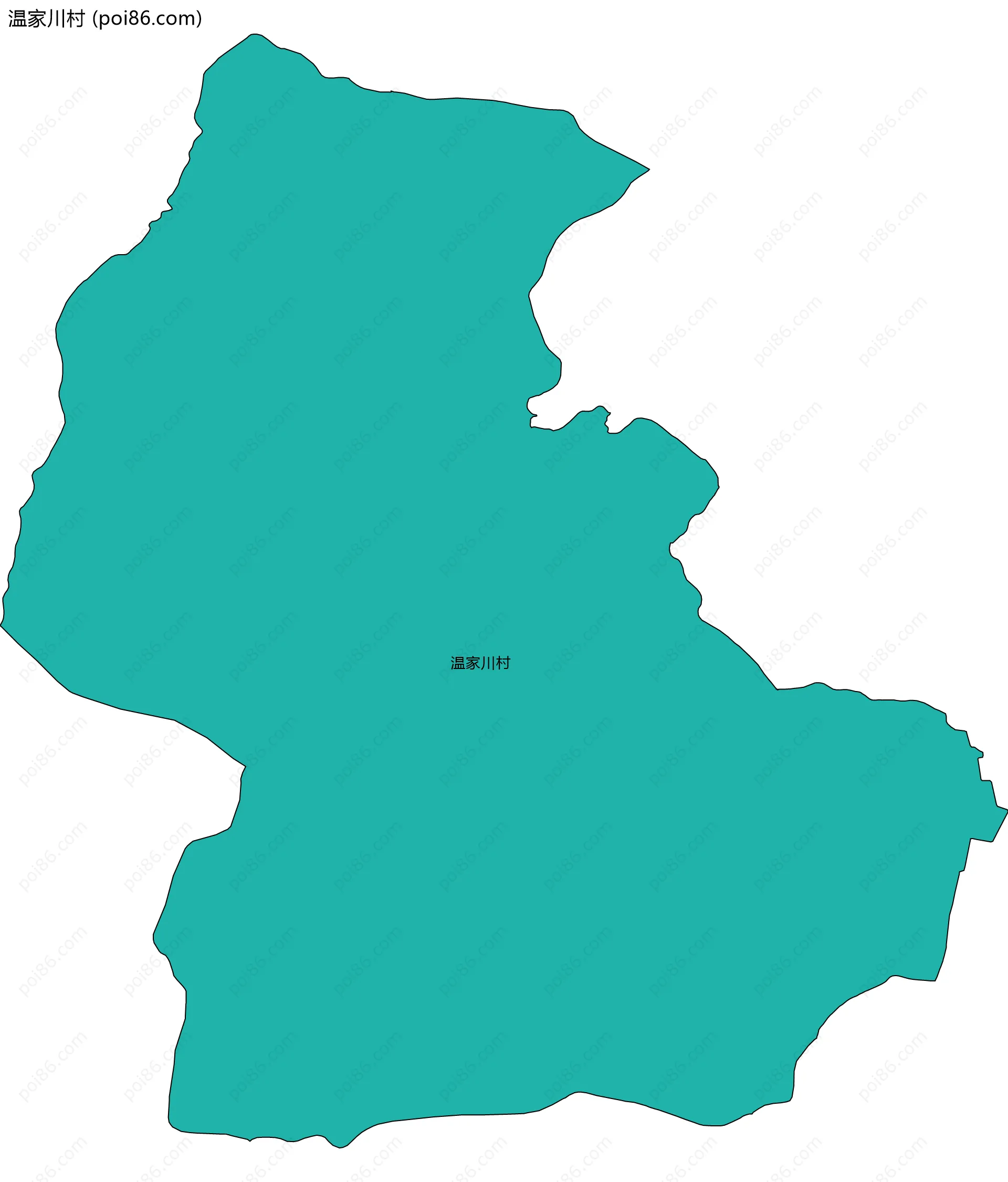 温家川村边界地图