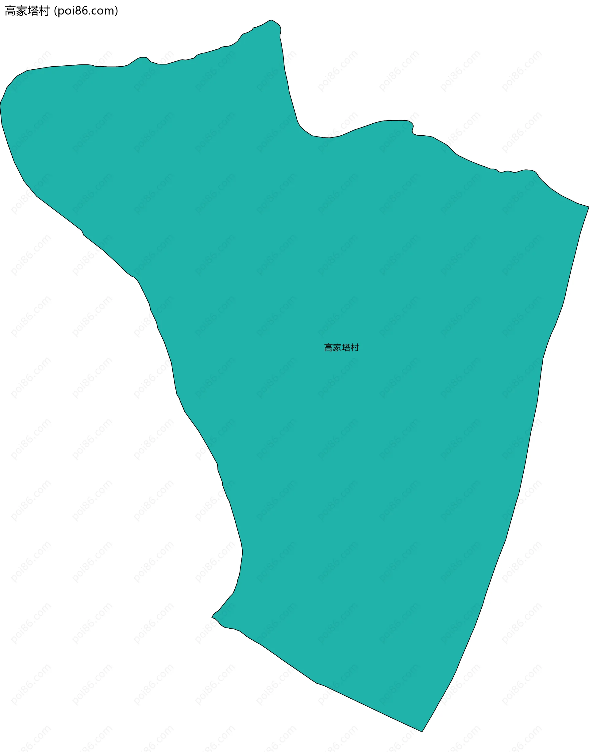 高家塔村边界地图