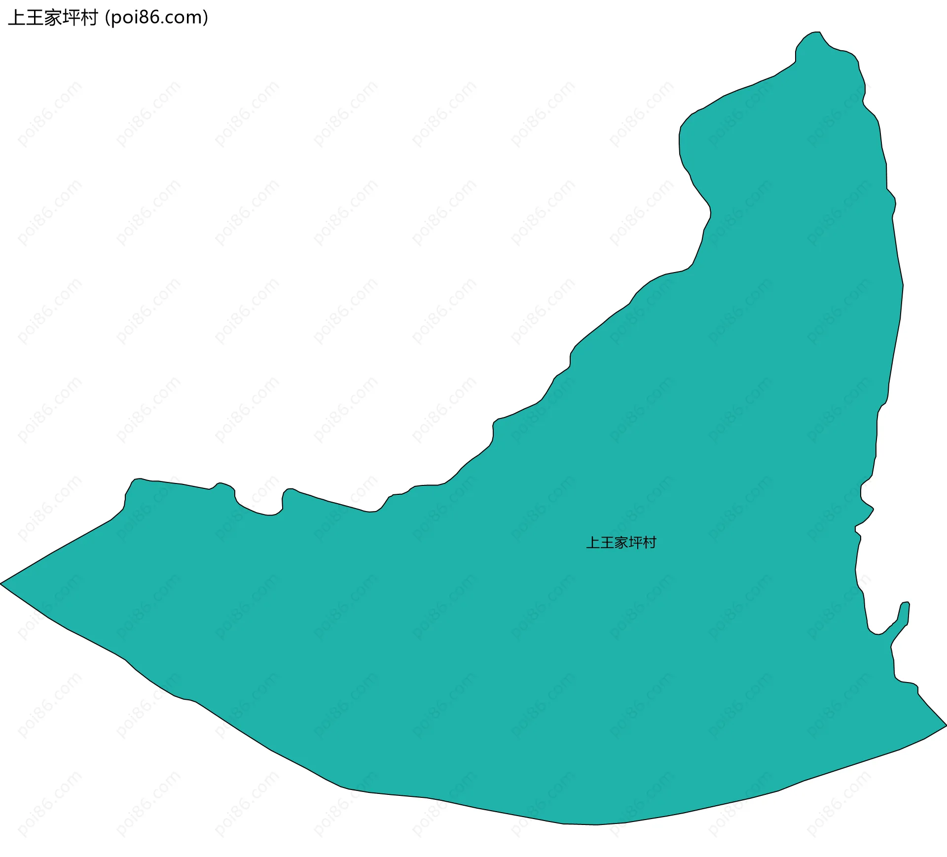上王家坪村边界地图