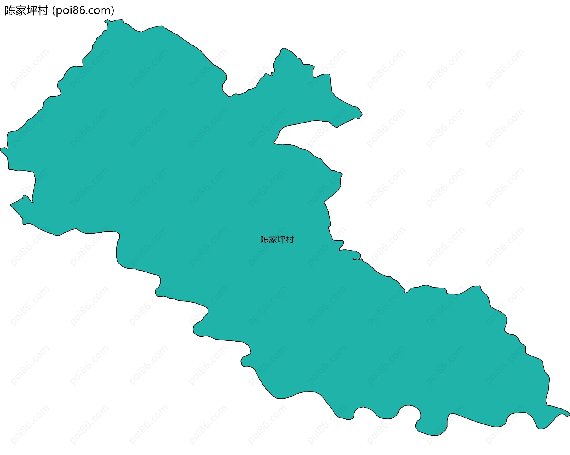 陈家坪村边界地图