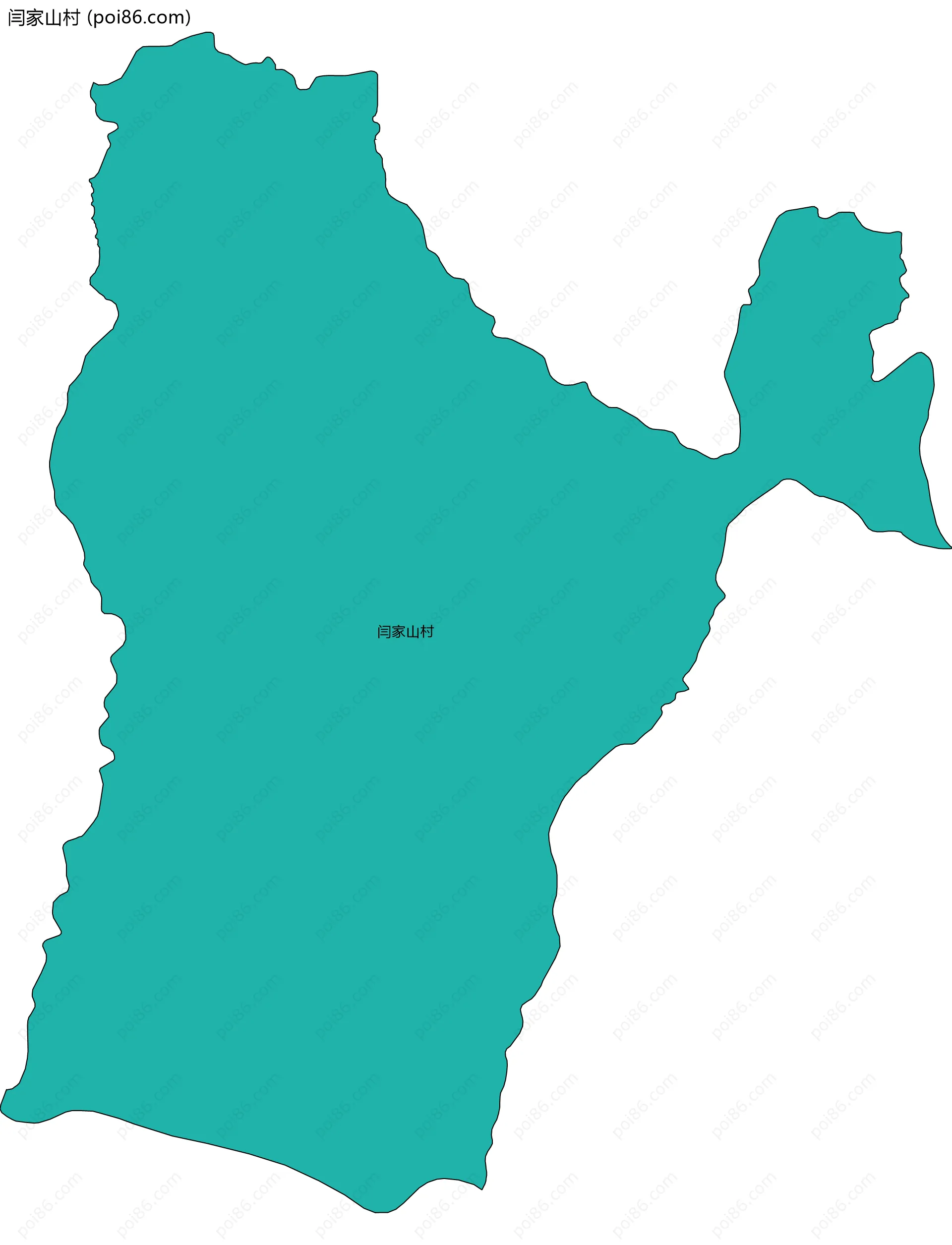 闫家山村边界地图