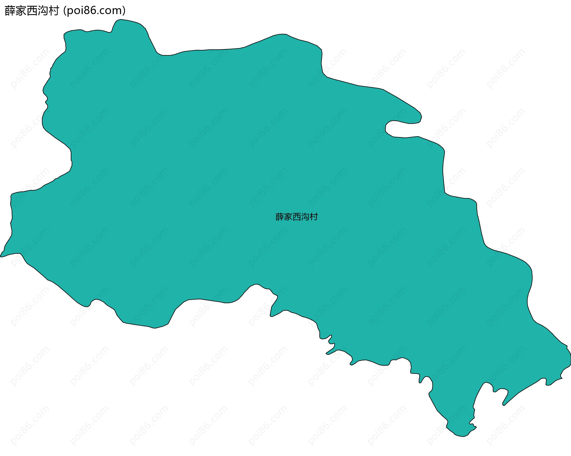 薛家西沟村边界地图