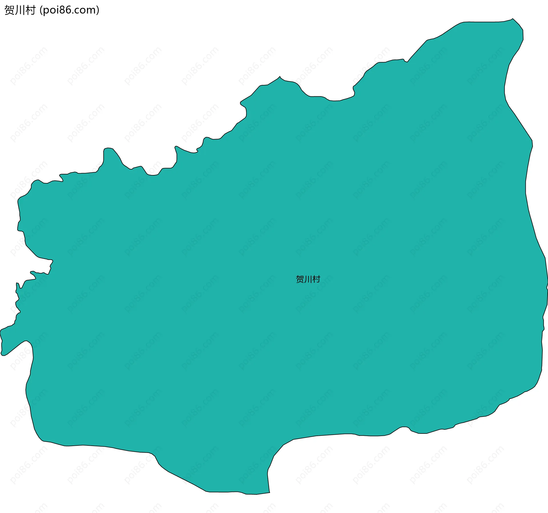 贺川村边界地图