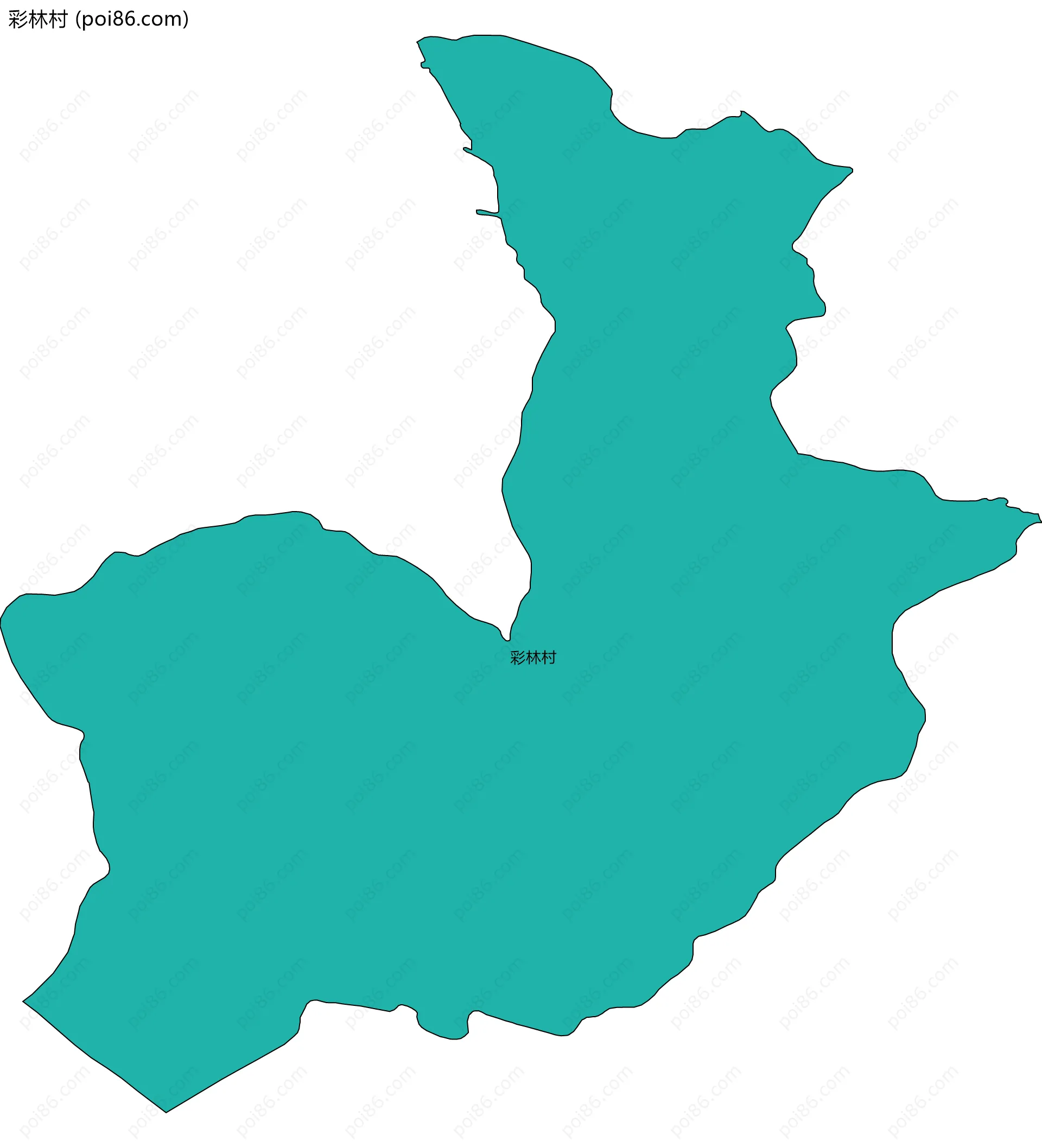 彩林村边界地图