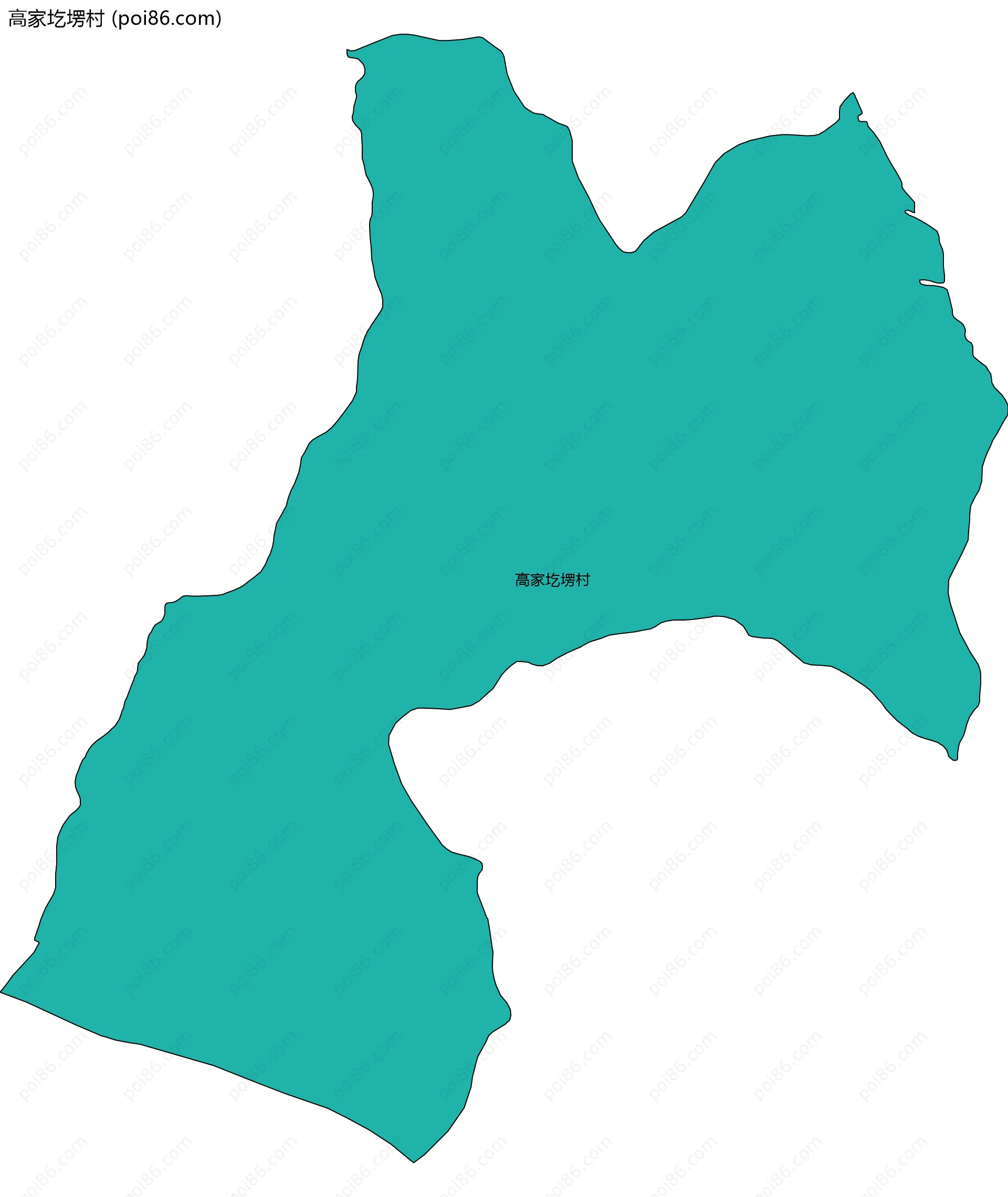 高家圪塄村边界地图