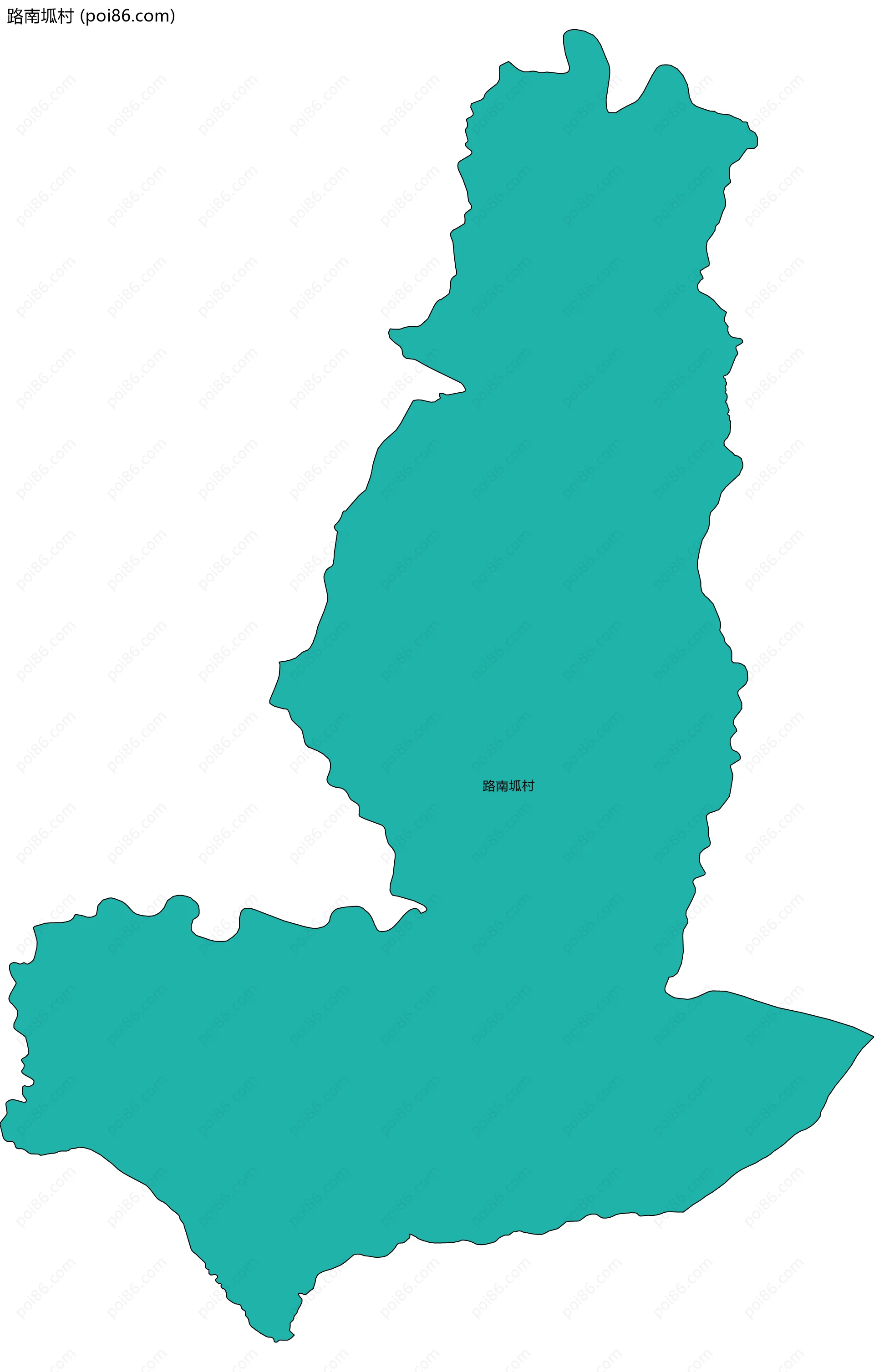 路南坬村边界地图