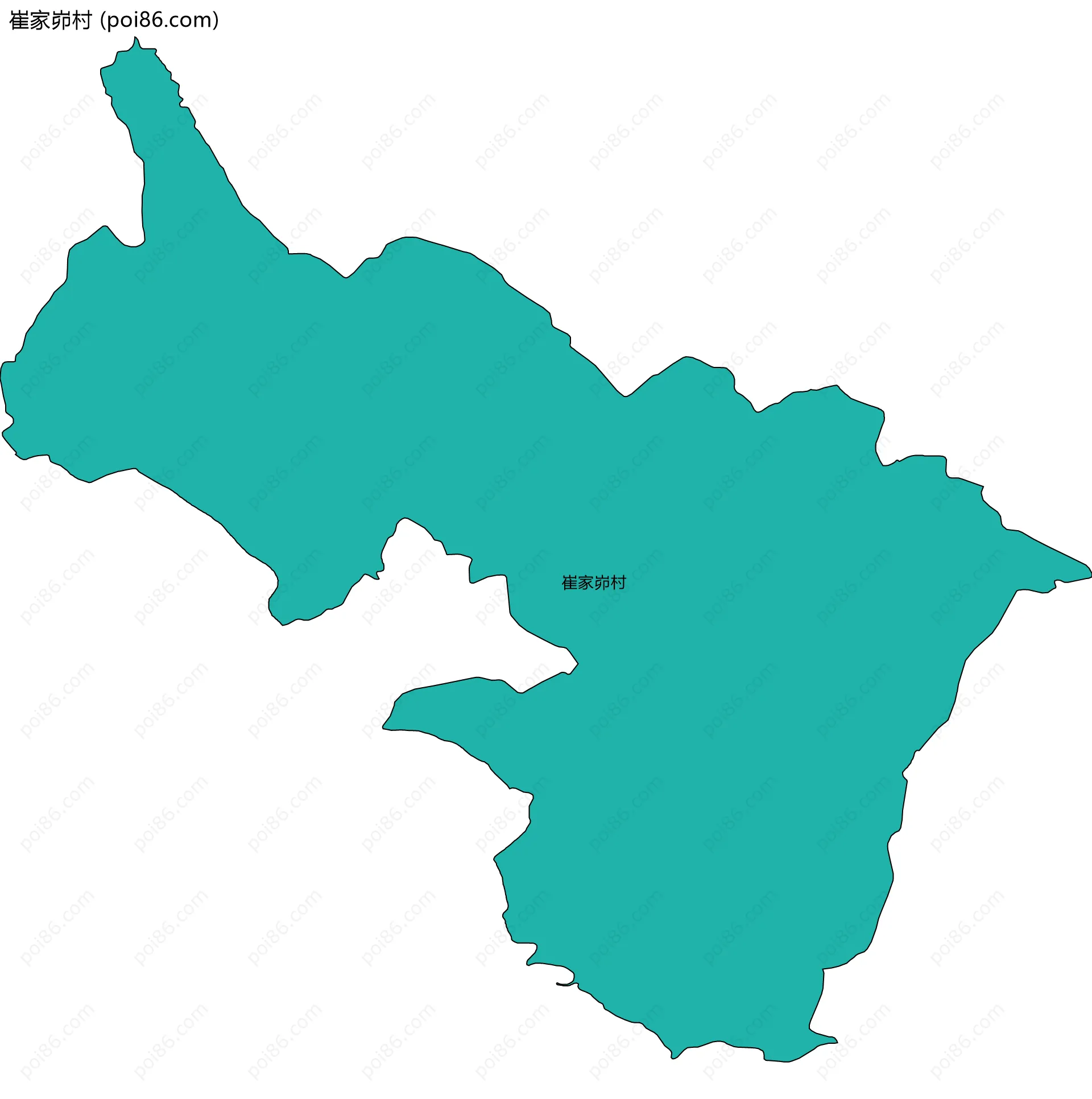 崔家峁村边界地图