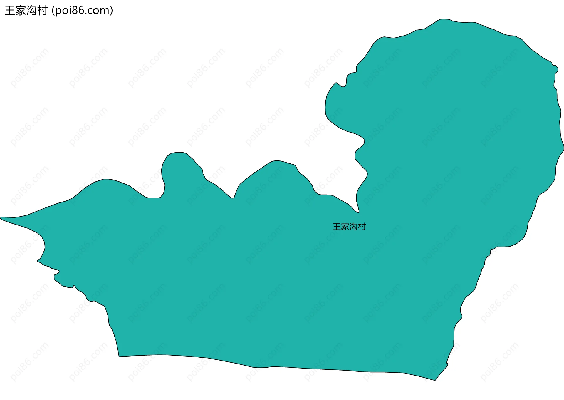 王家沟村边界地图