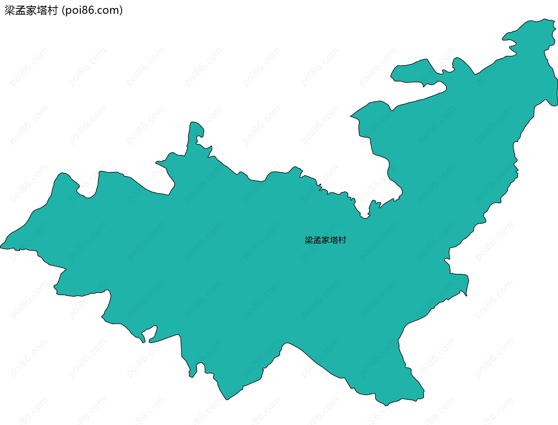 梁孟家塔村边界地图