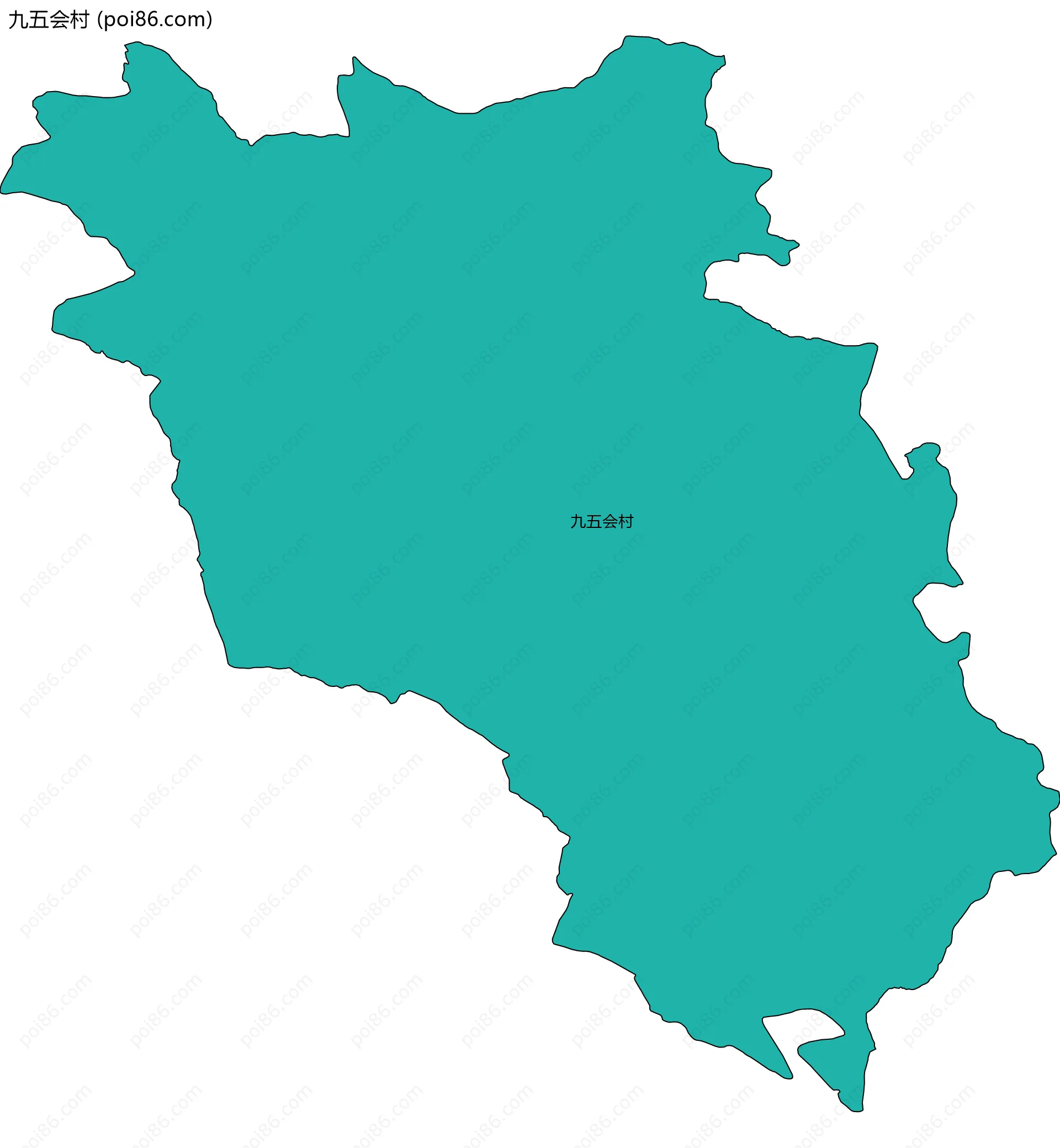 九五会村边界地图