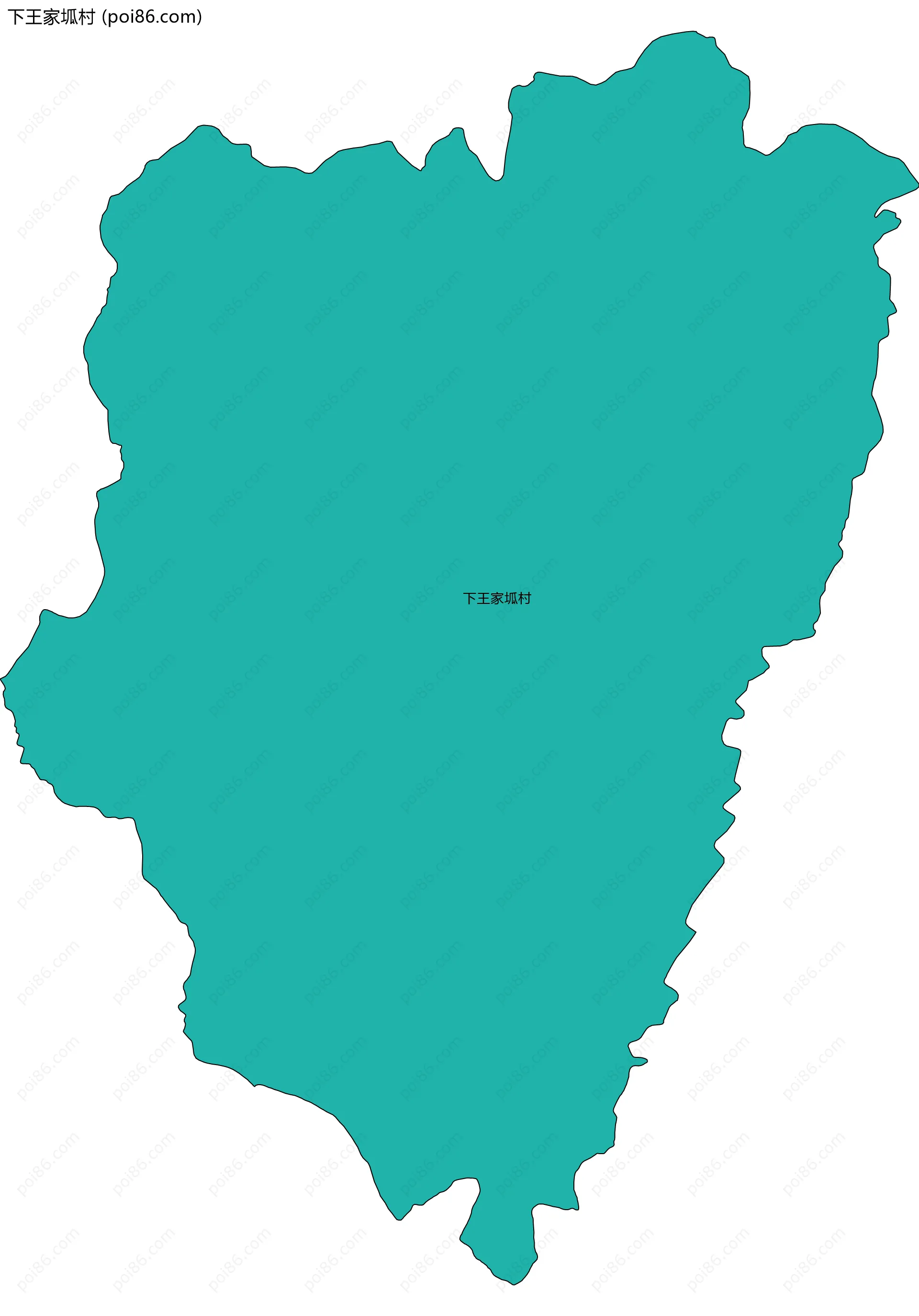 下王家坬村边界地图