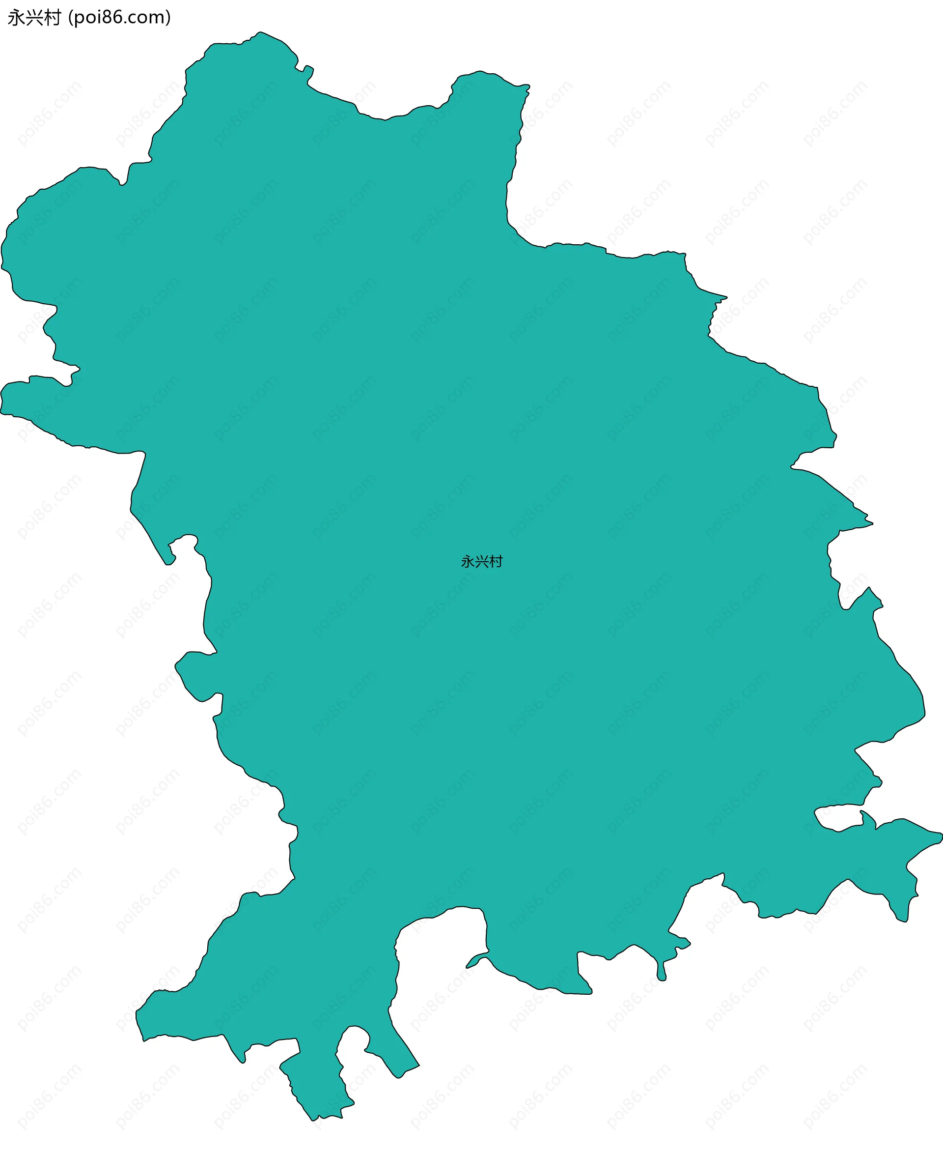 永兴村边界地图