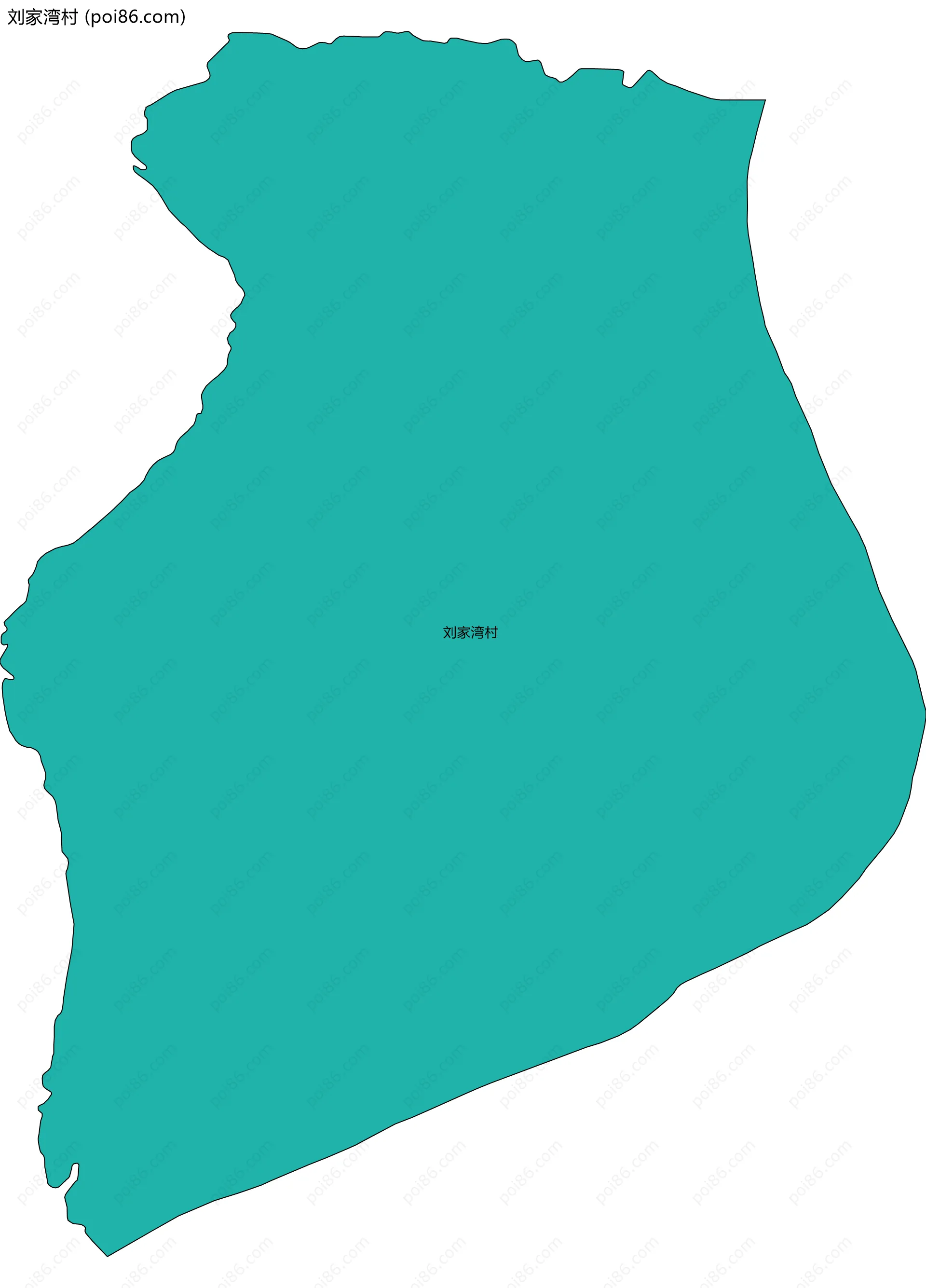 刘家湾村边界地图