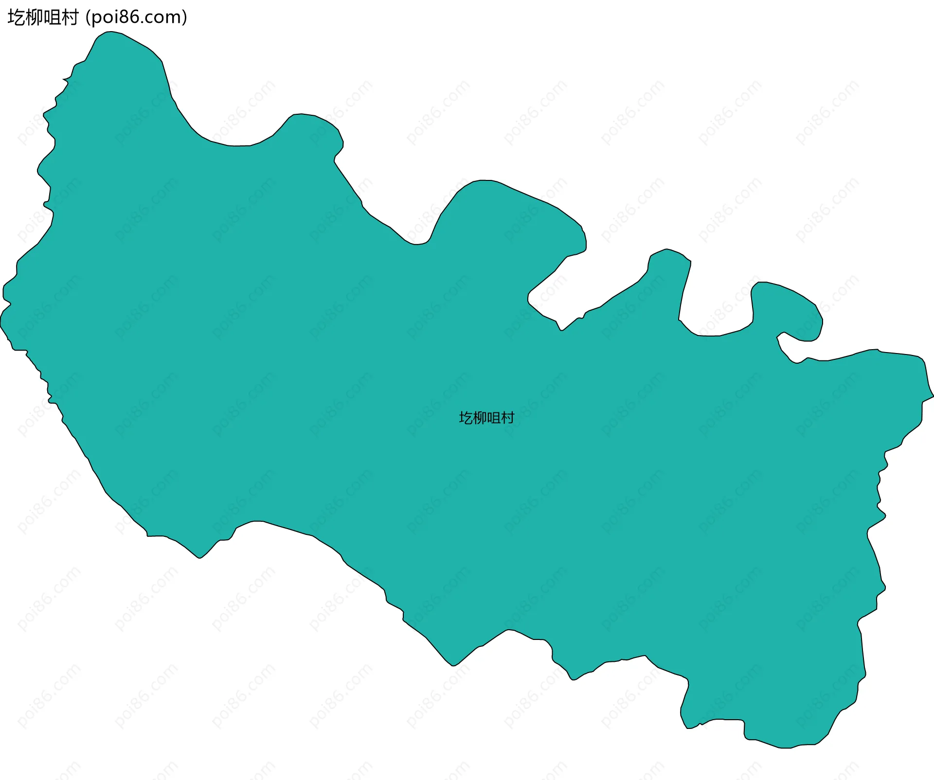 圪柳咀村边界地图