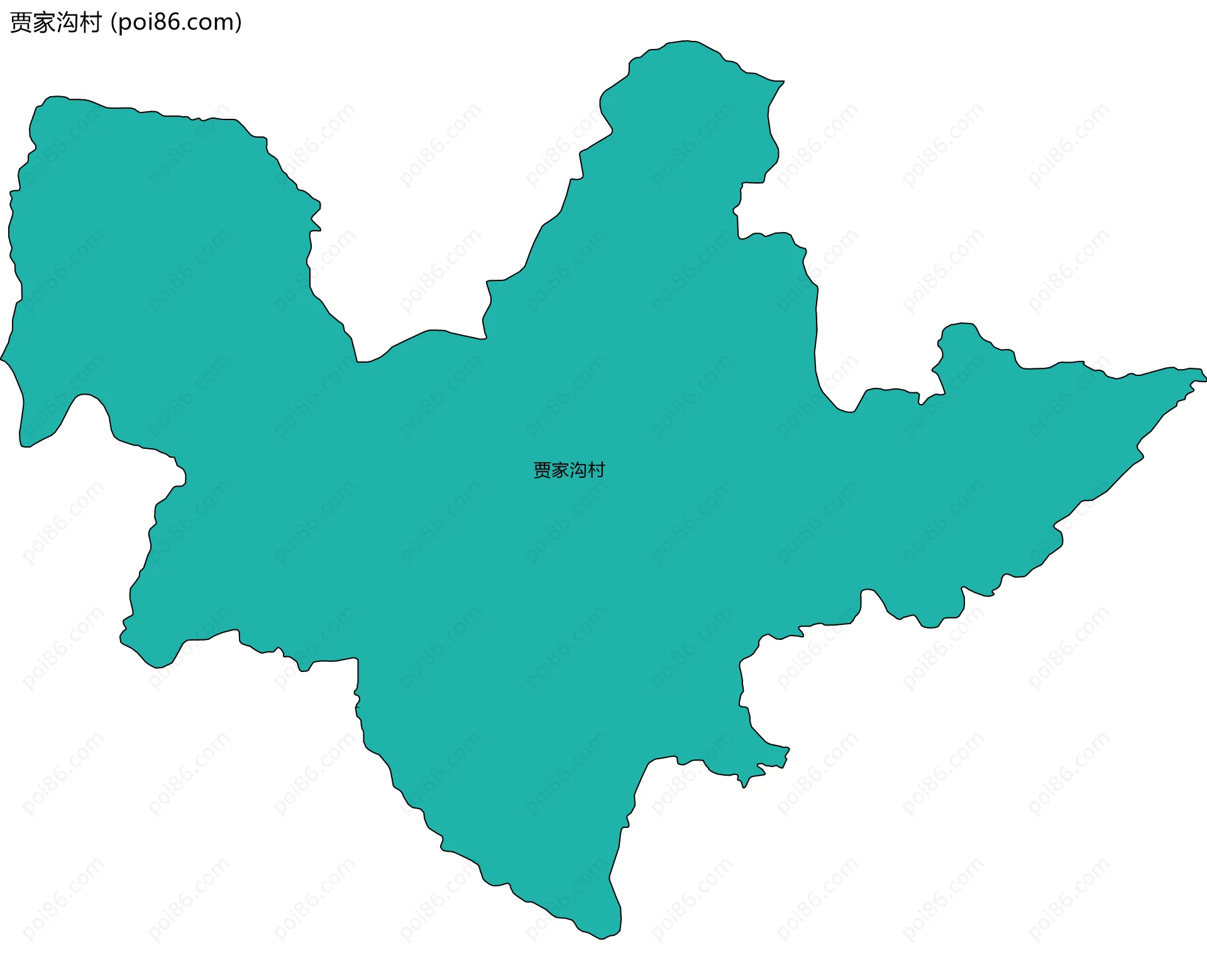 贾家沟村边界地图
