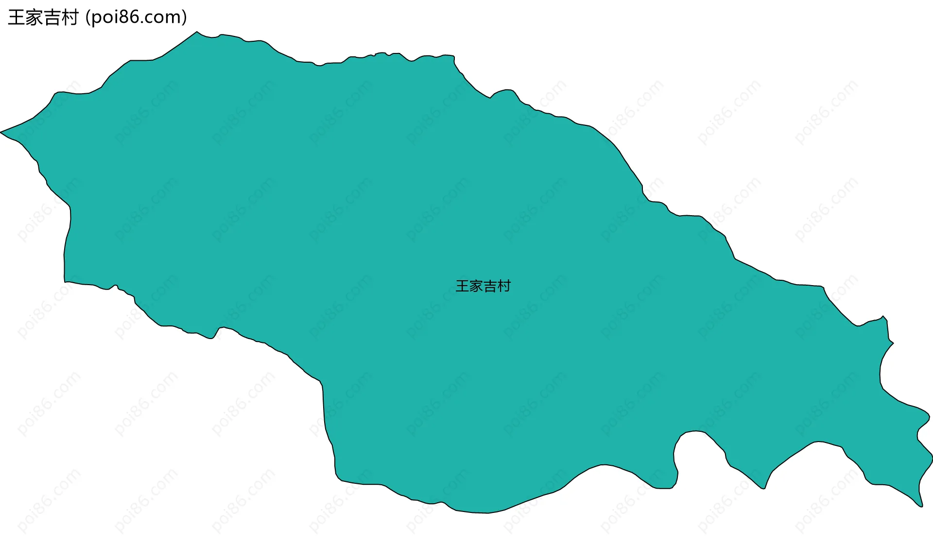 王家吉村边界地图