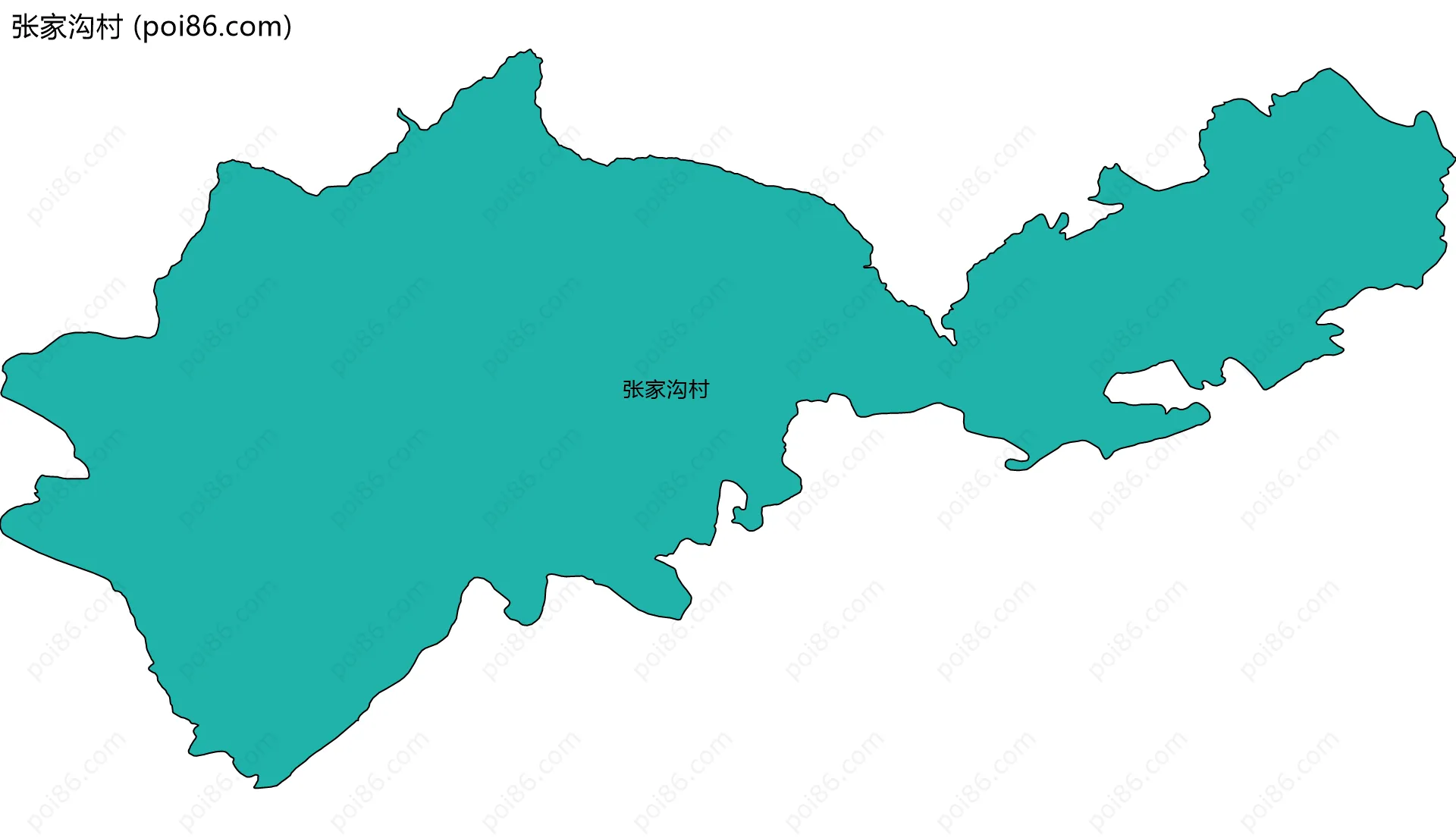 张家沟村边界地图