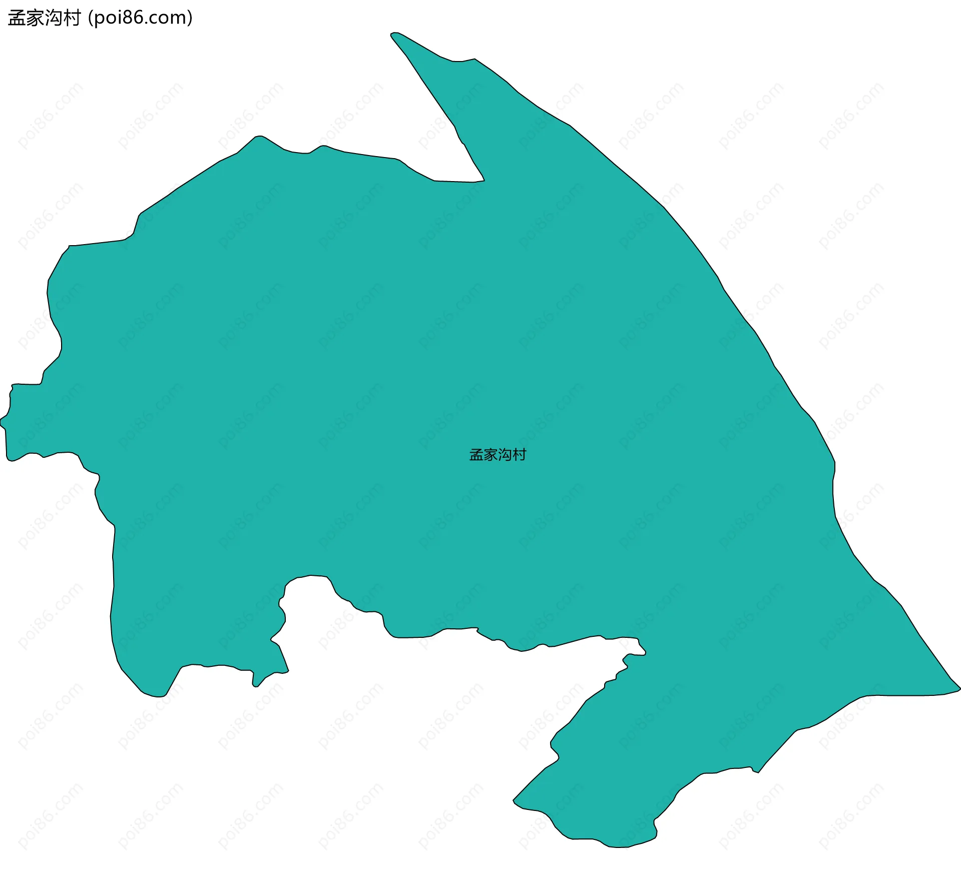 孟家沟村边界地图