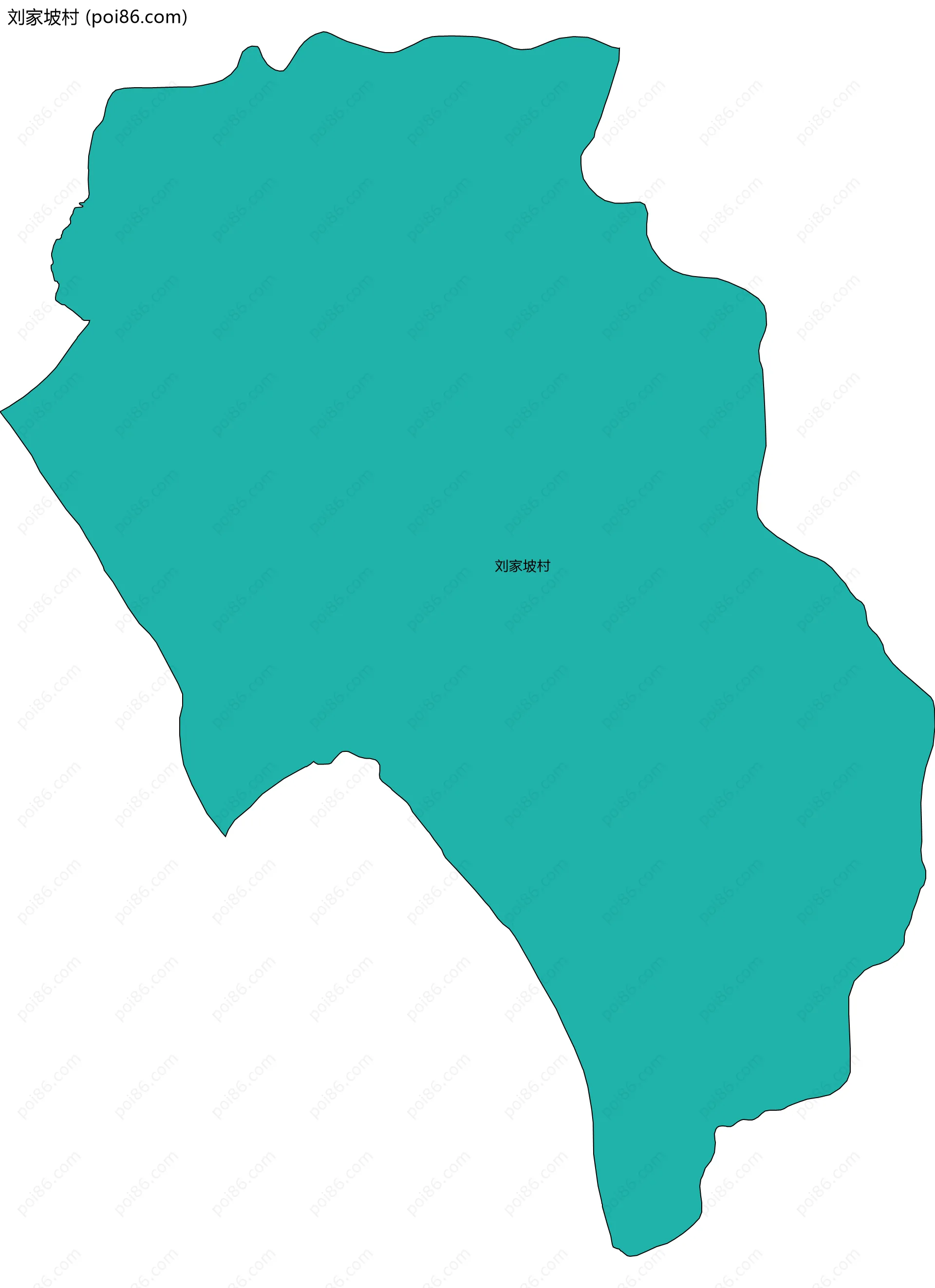 刘家坡村边界地图