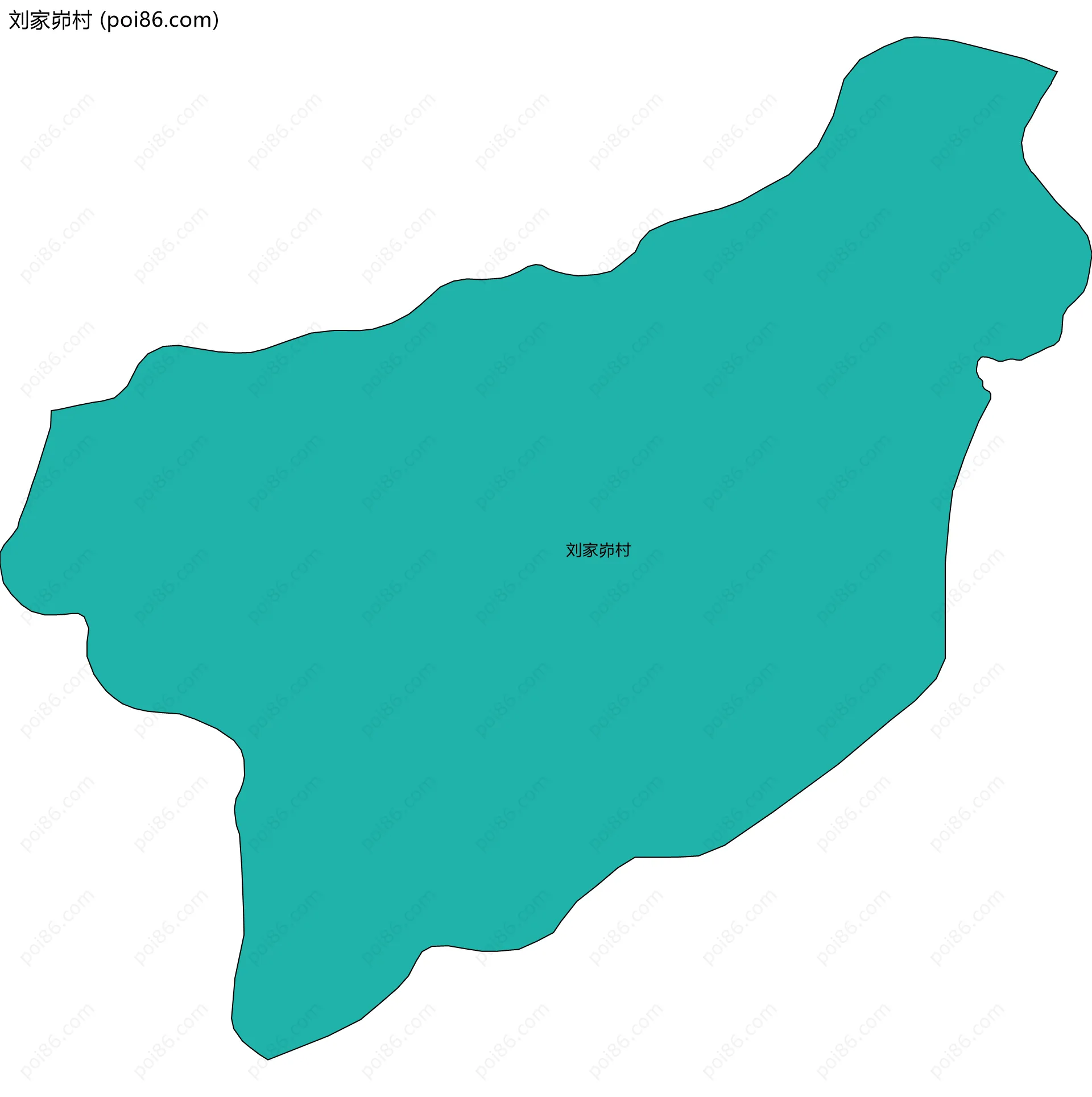 刘家峁村边界地图