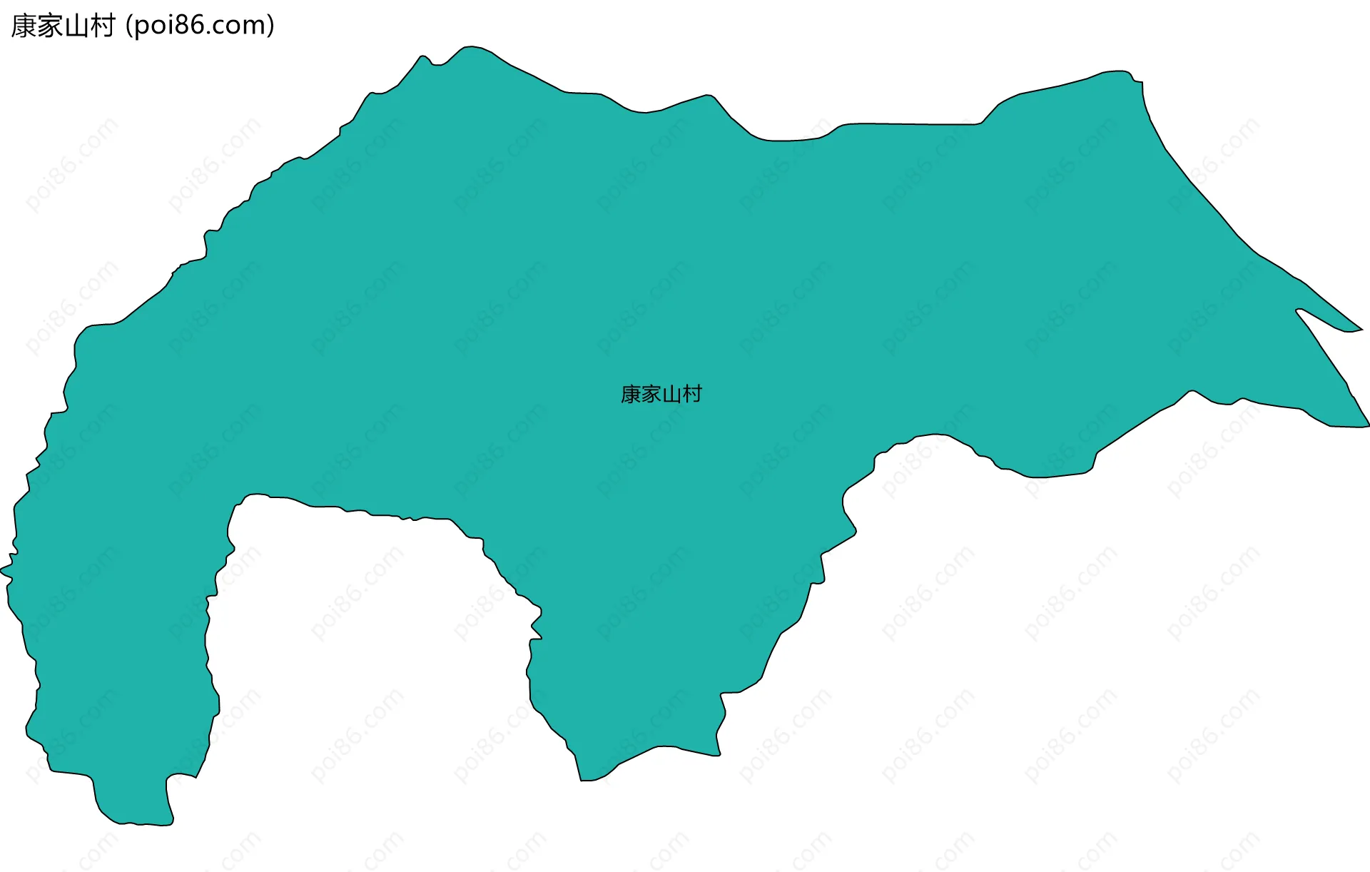 康家山村边界地图