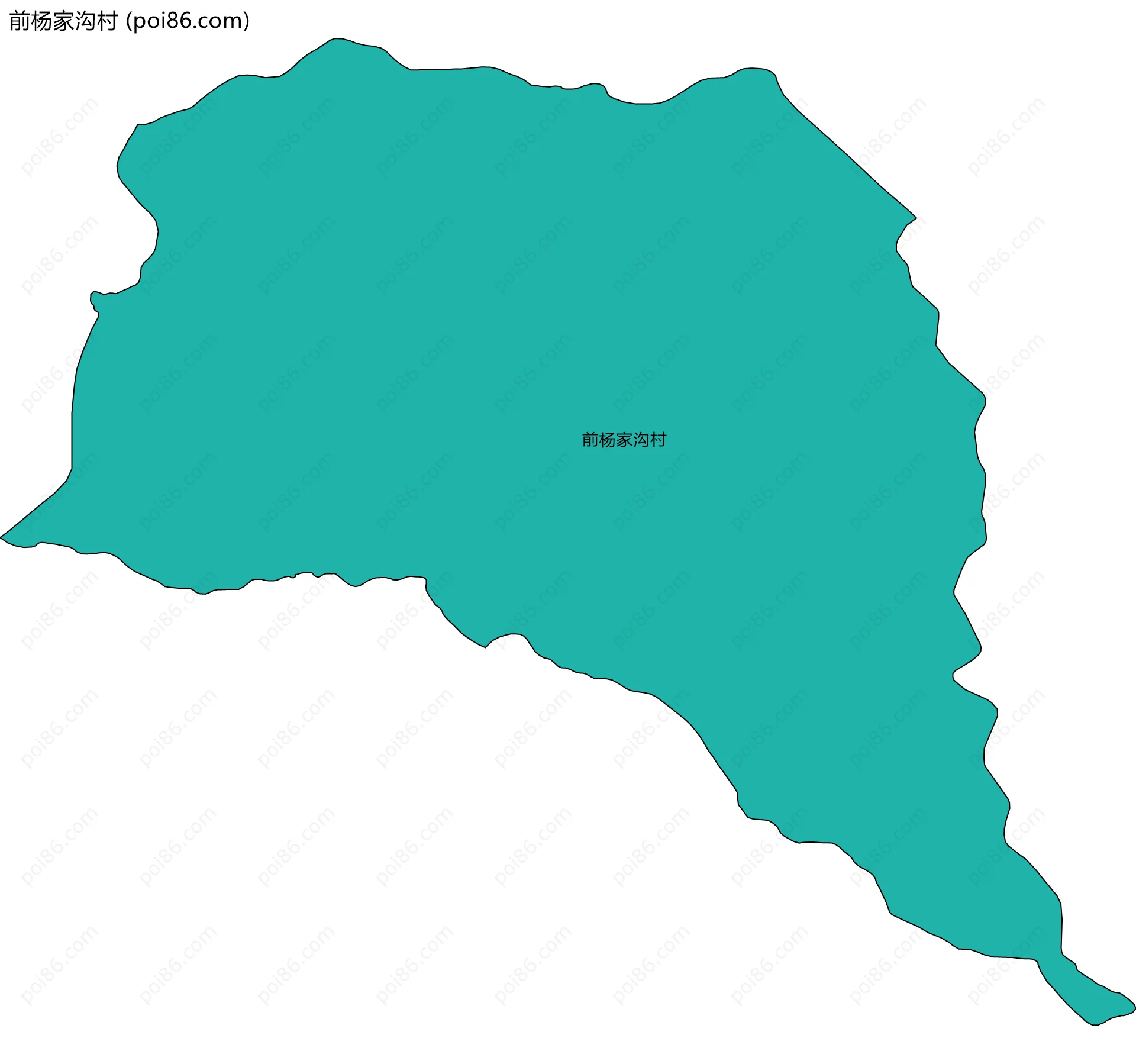 前杨家沟村边界地图