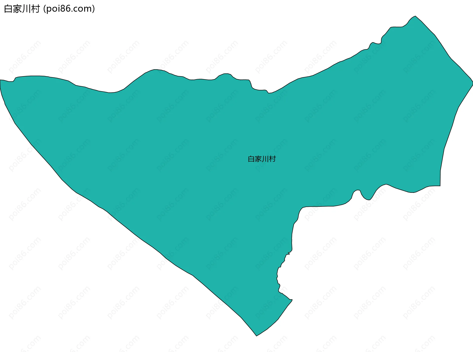 白家川村边界地图