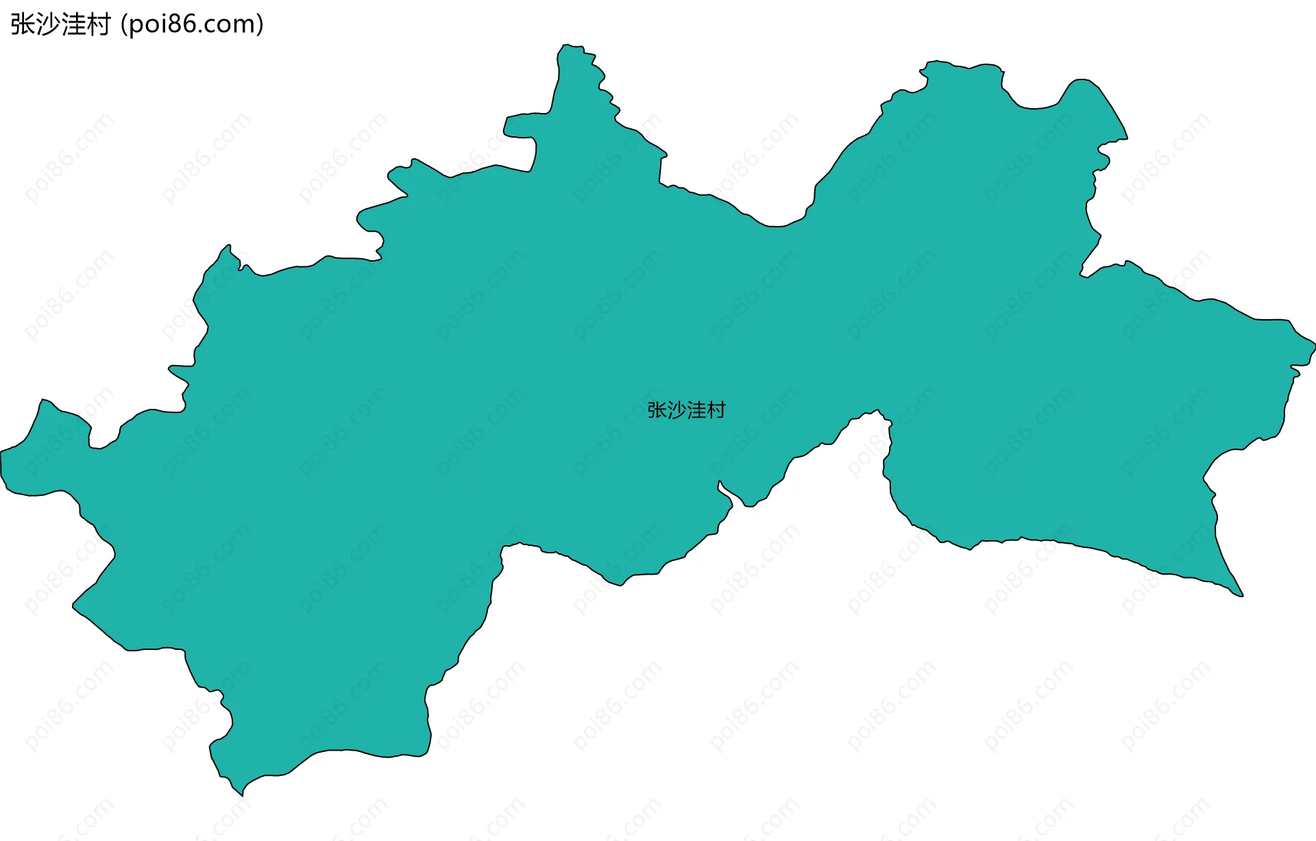 张沙洼村边界地图