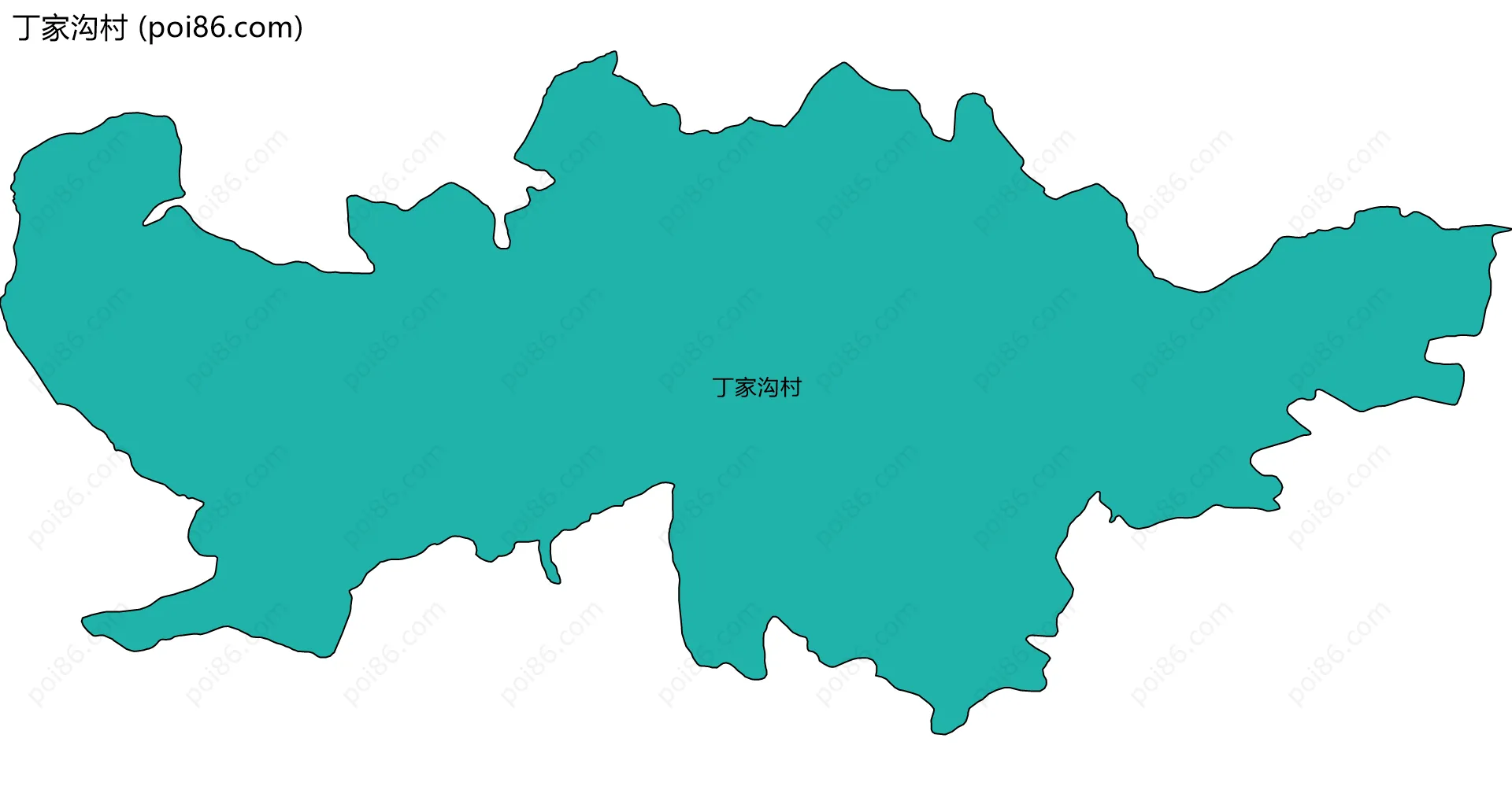 丁家沟村边界地图