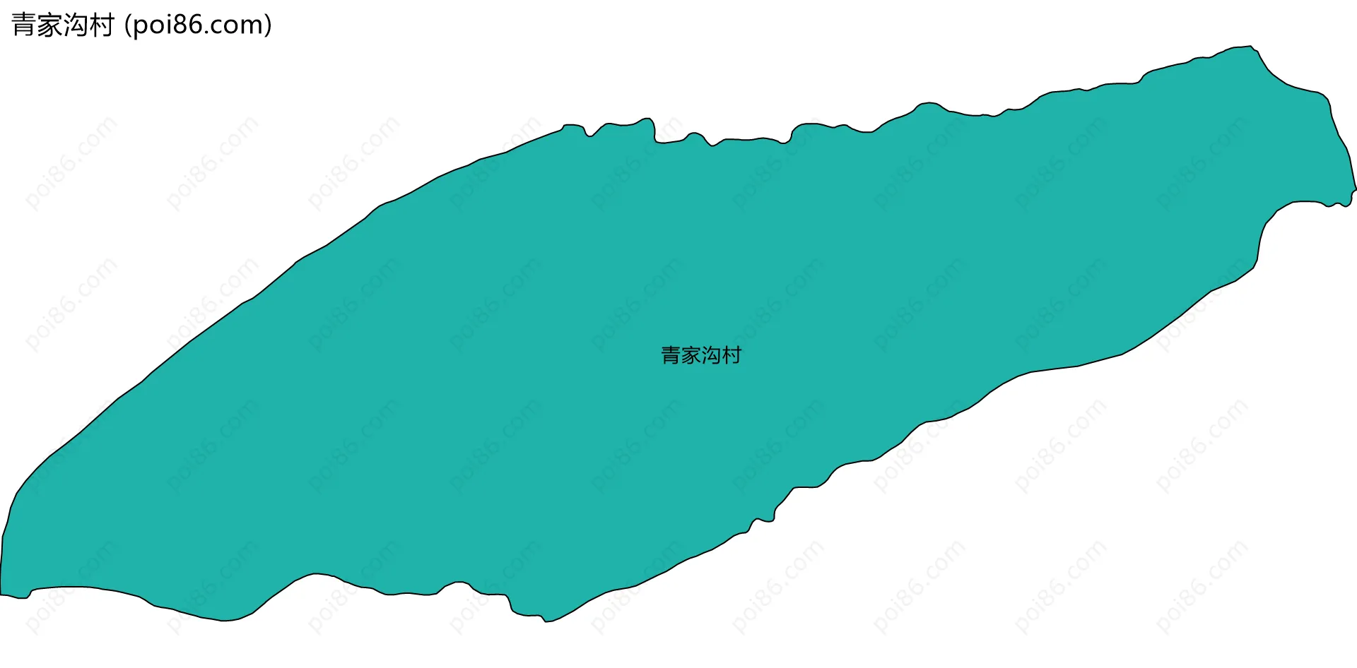 青家沟村边界地图
