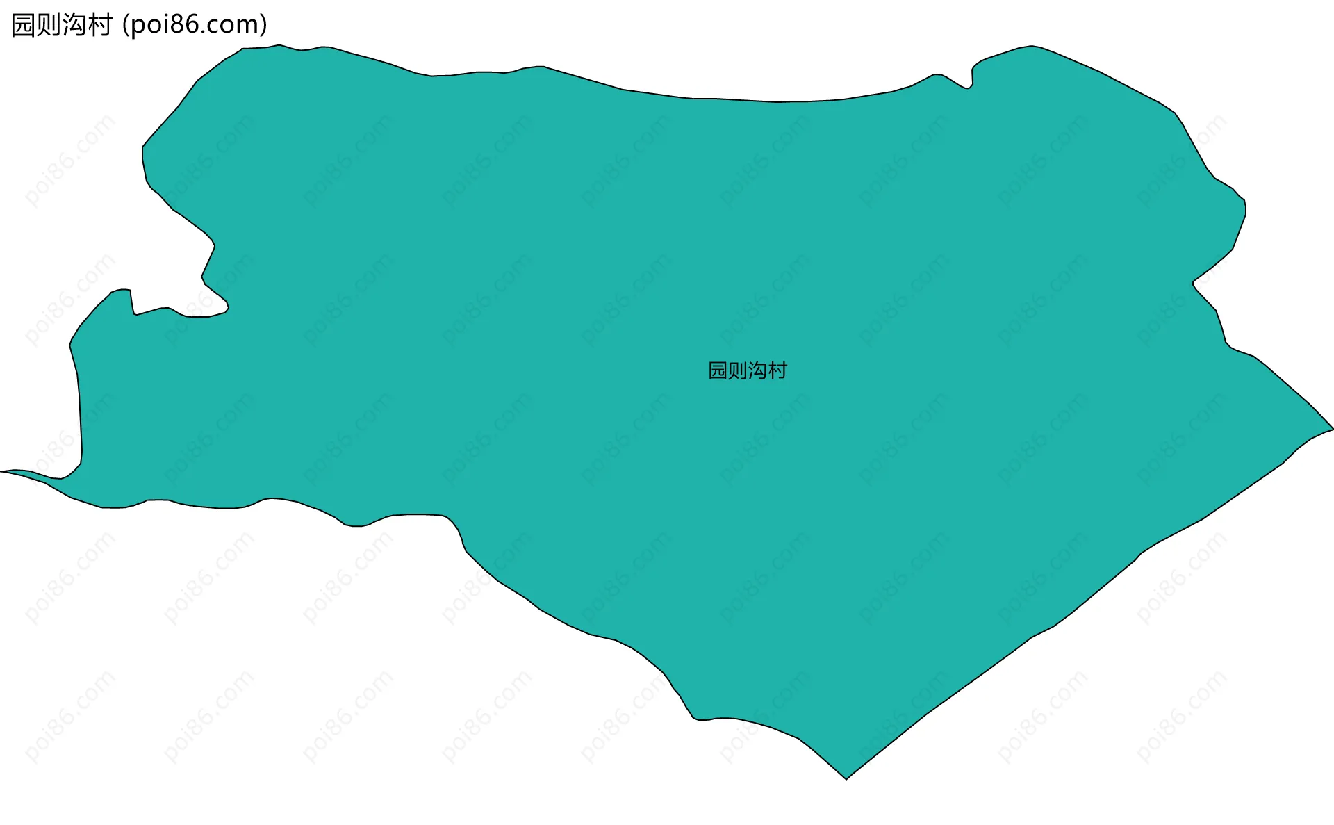 园则沟村边界地图