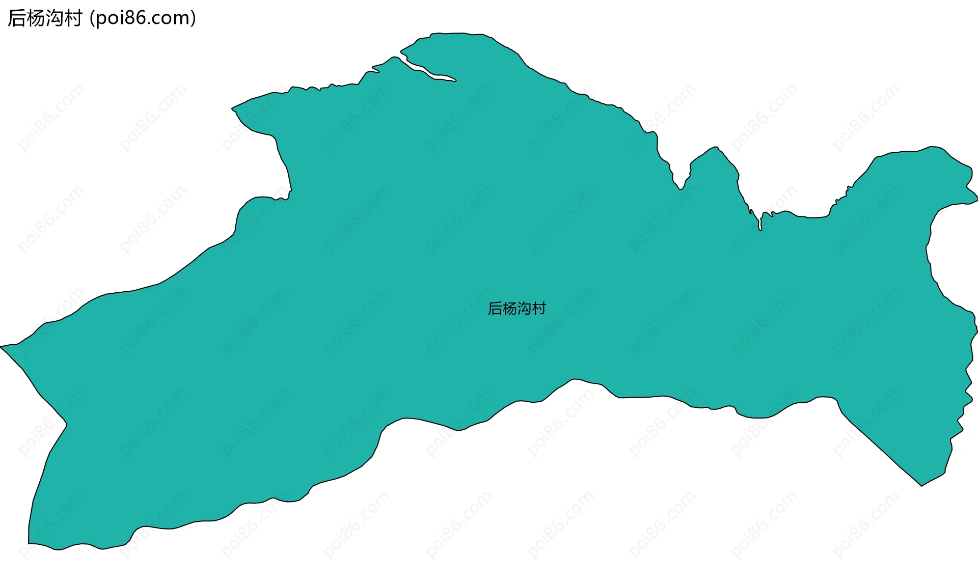 后杨沟村边界地图