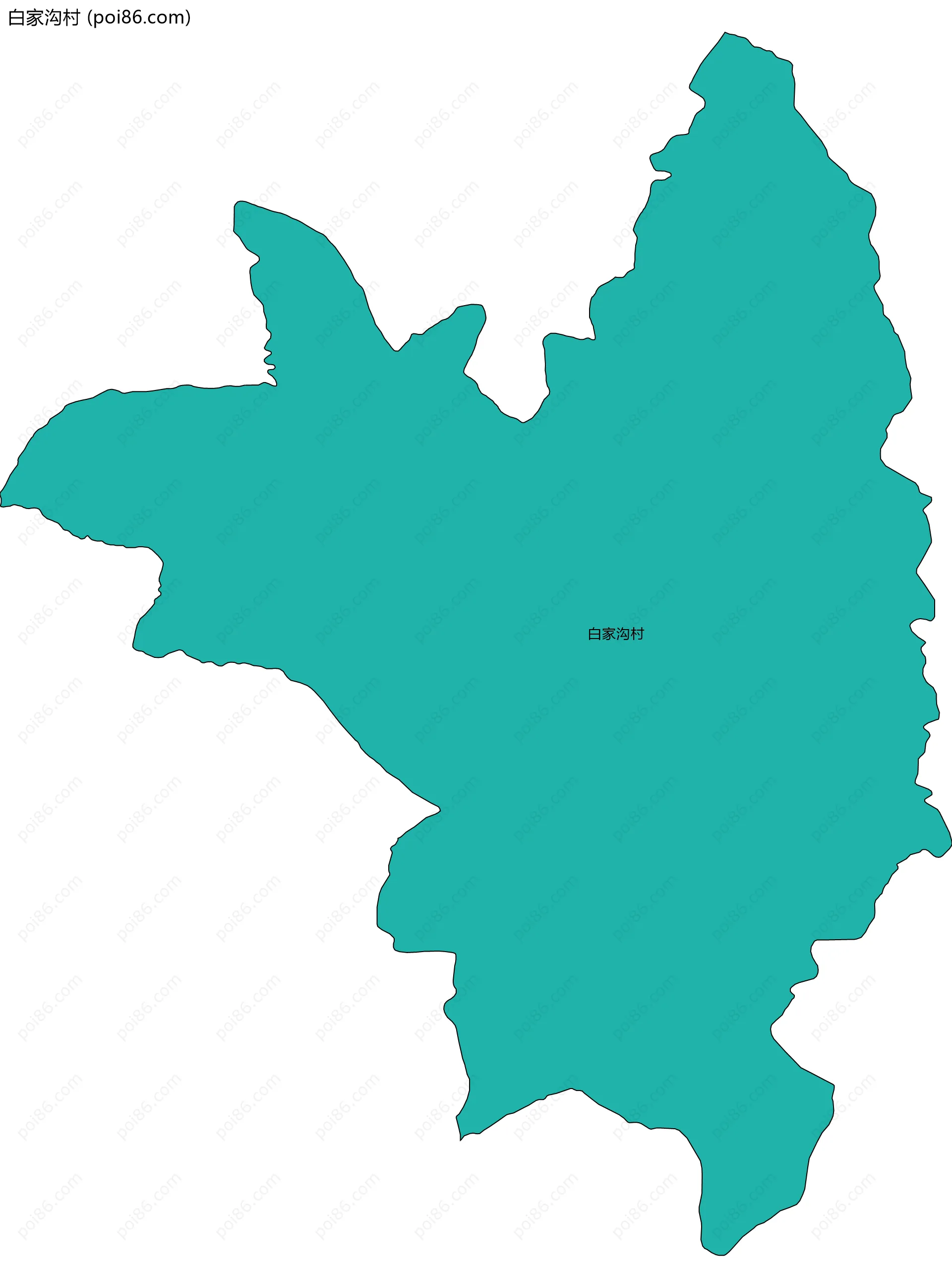 白家沟村边界地图